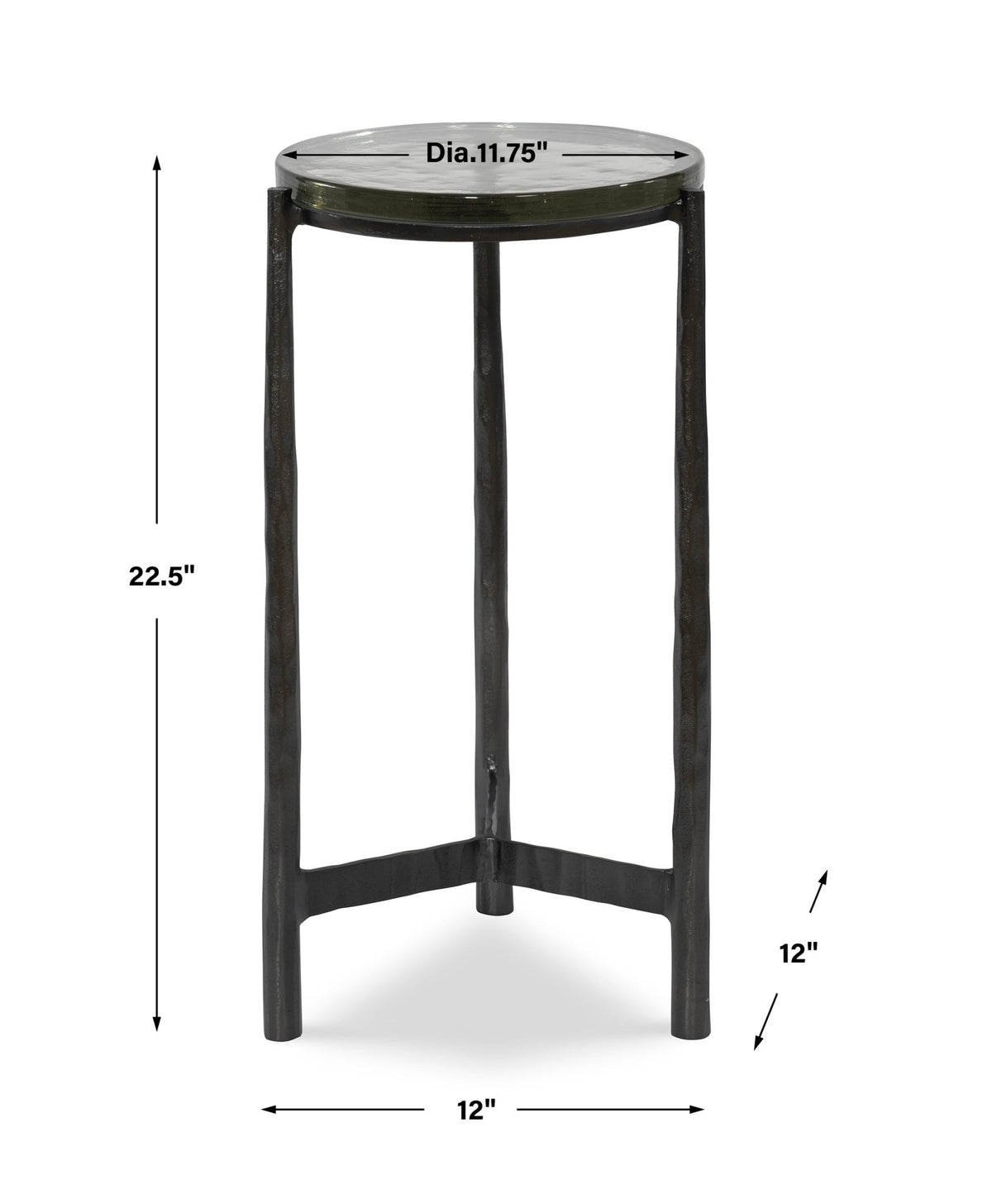 Uttermost Eternity Iron & Glass Accent Table Accent & End Tables| Uttermost