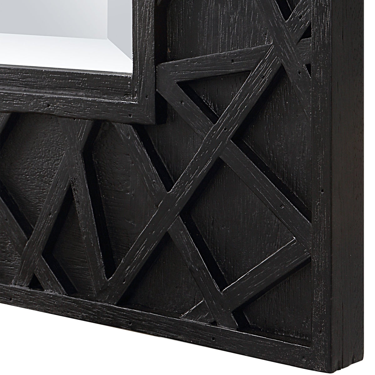 Uttermost Everest Satin Black Mirror Mirrors| Uttermost