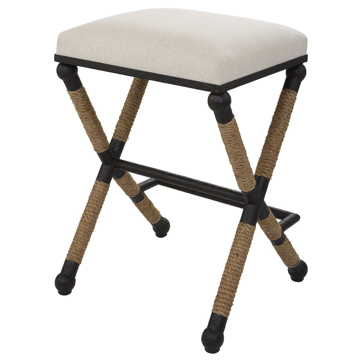 Uttermost Firth Rustic Oatmeal Counter Stool Stools| Uttermost