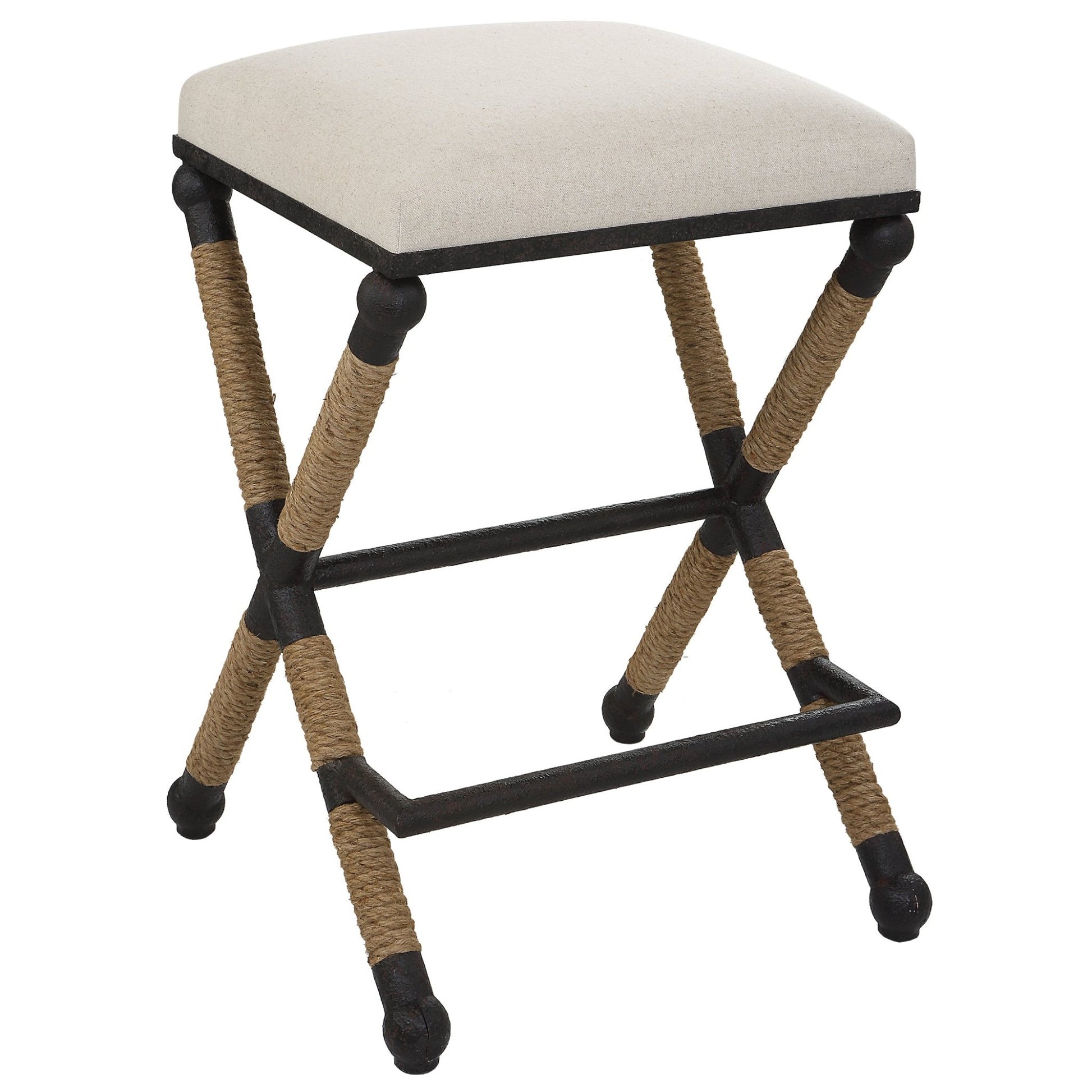 Uttermost Firth Rustic Oatmeal Counter Stool Stools| Uttermost