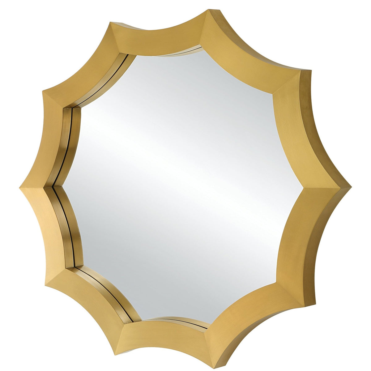 Uttermost Flare Brushed Brass Round Mirror Mirrors| Uttermost