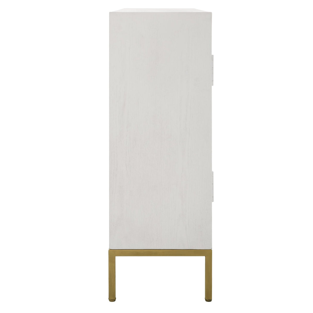 Uttermost Front Range White 2 Door Cabinet Table Decors| Uttermost