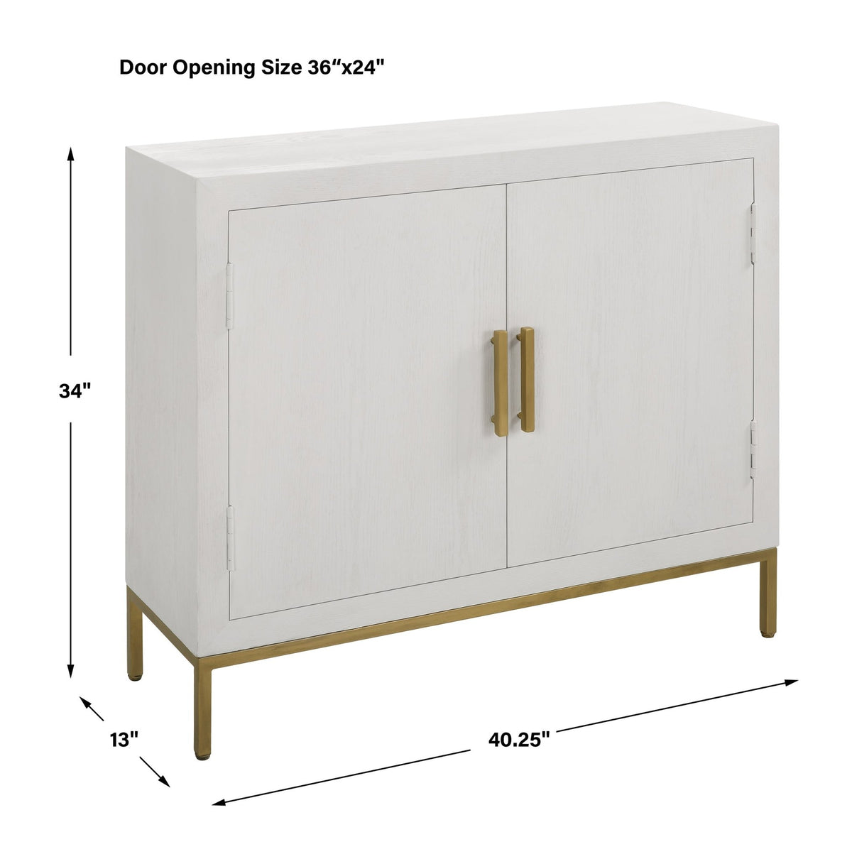 Uttermost Front Range White 2 Door Cabinet Table Decors| Uttermost