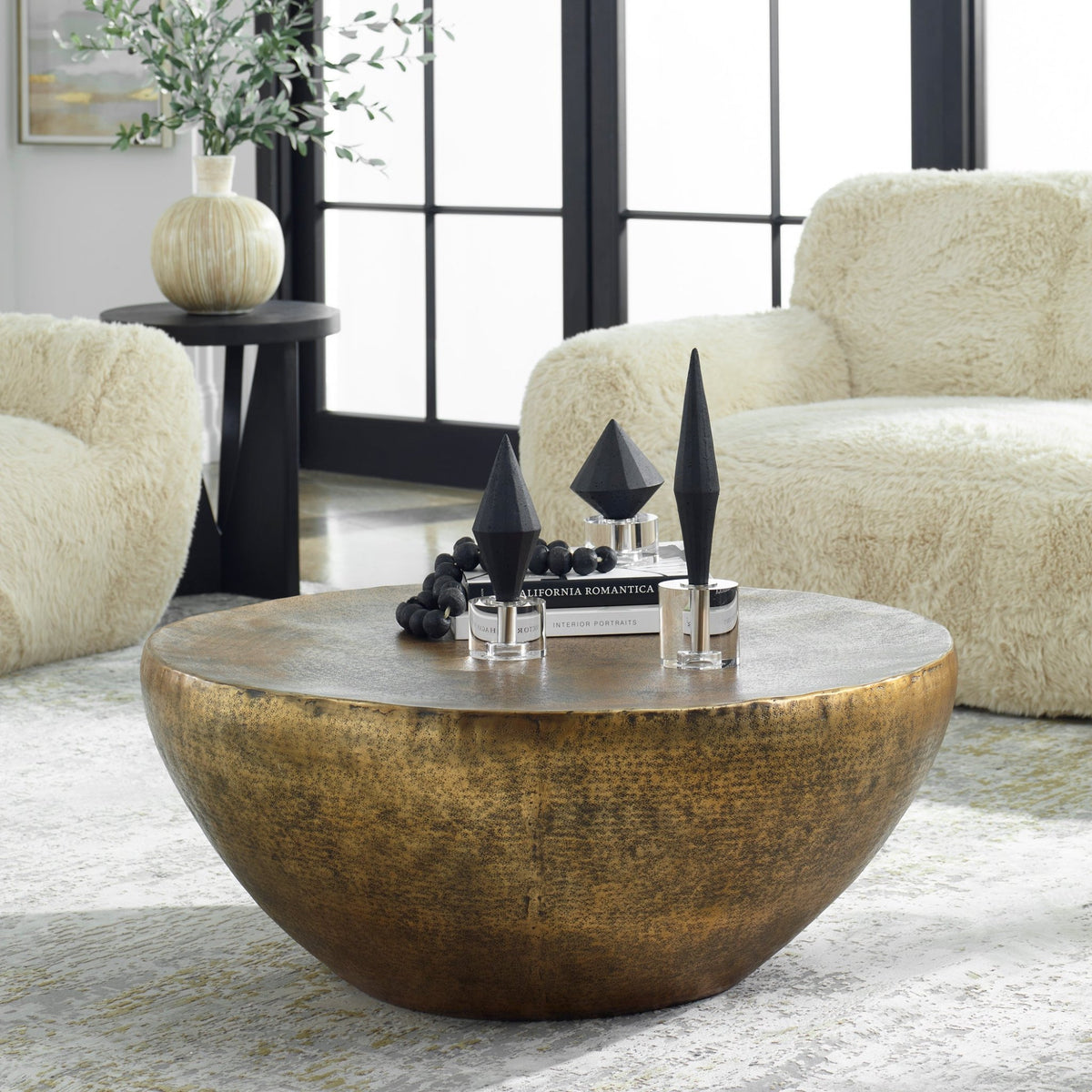Uttermost Gilded Dome Gold Coffee Table Table Decors| Uttermost
