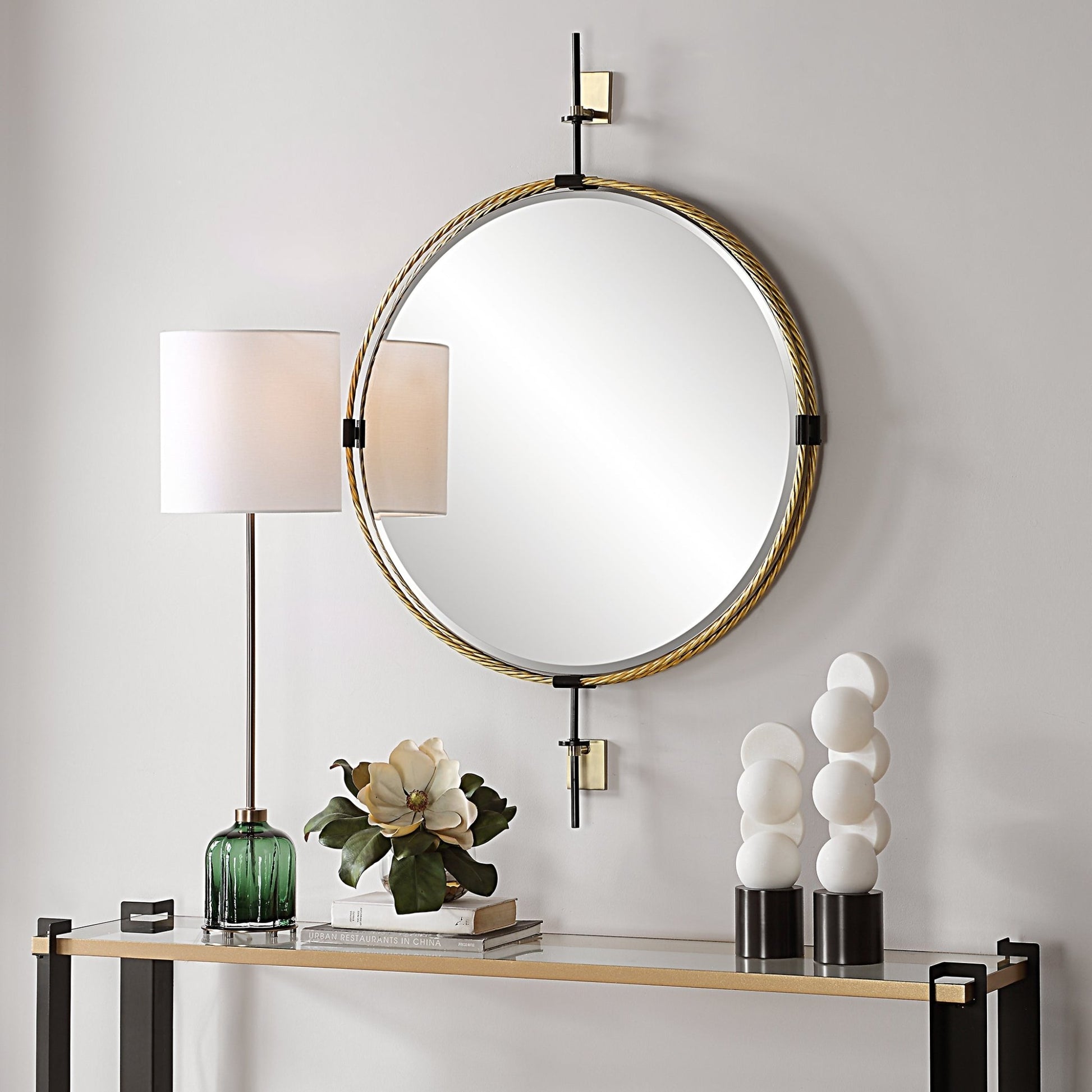 Uttermost Guardrail Round Mirror Mirrors| Uttermost