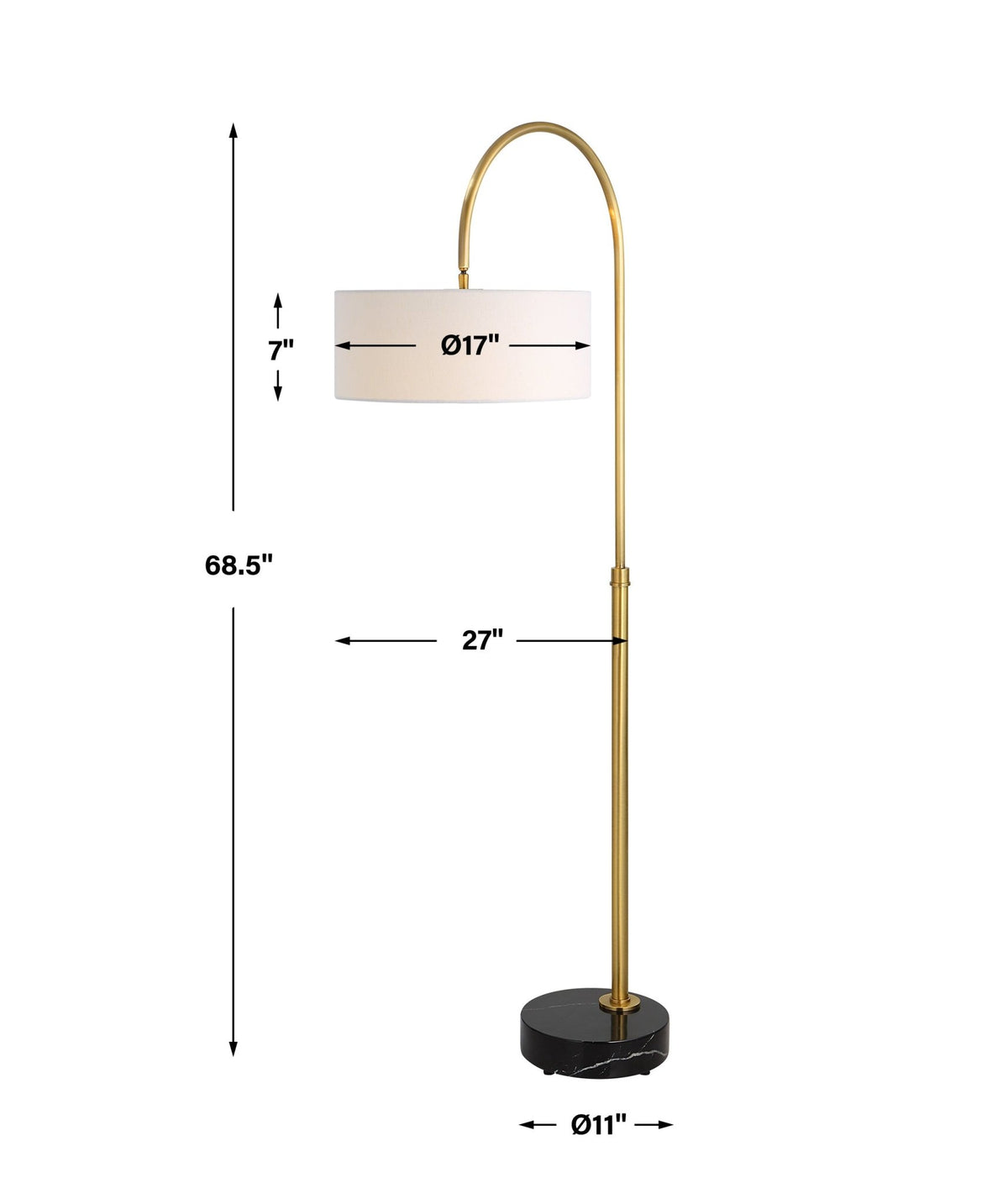 Uttermost Huxford Brass Arch Floor Lamp Floor lamps| Uttermost