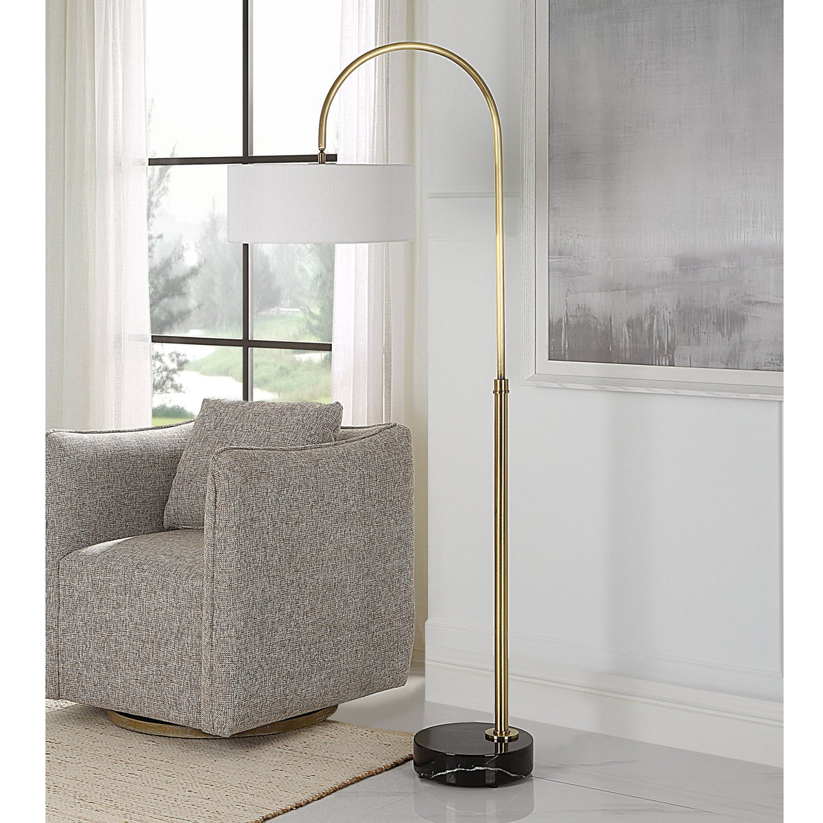 Uttermost Huxford Brass Arch Floor Lamp Floor lamps| Uttermost