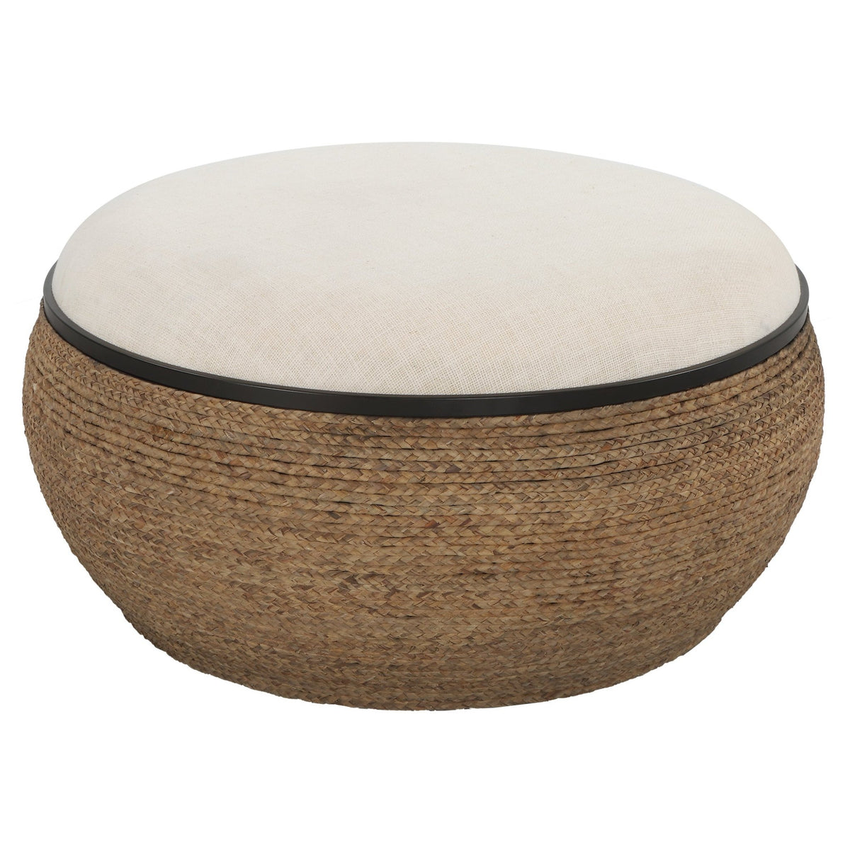 Uttermost Island Straw Storage Ottoman / Coffee Table Table Decors| Uttermost