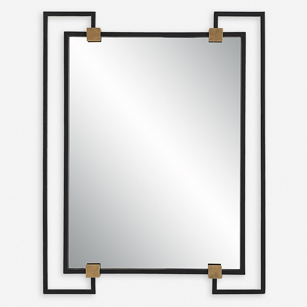 Uttermost Ivey Rectangle Industrial Mirror Table Decors| Uttermost
