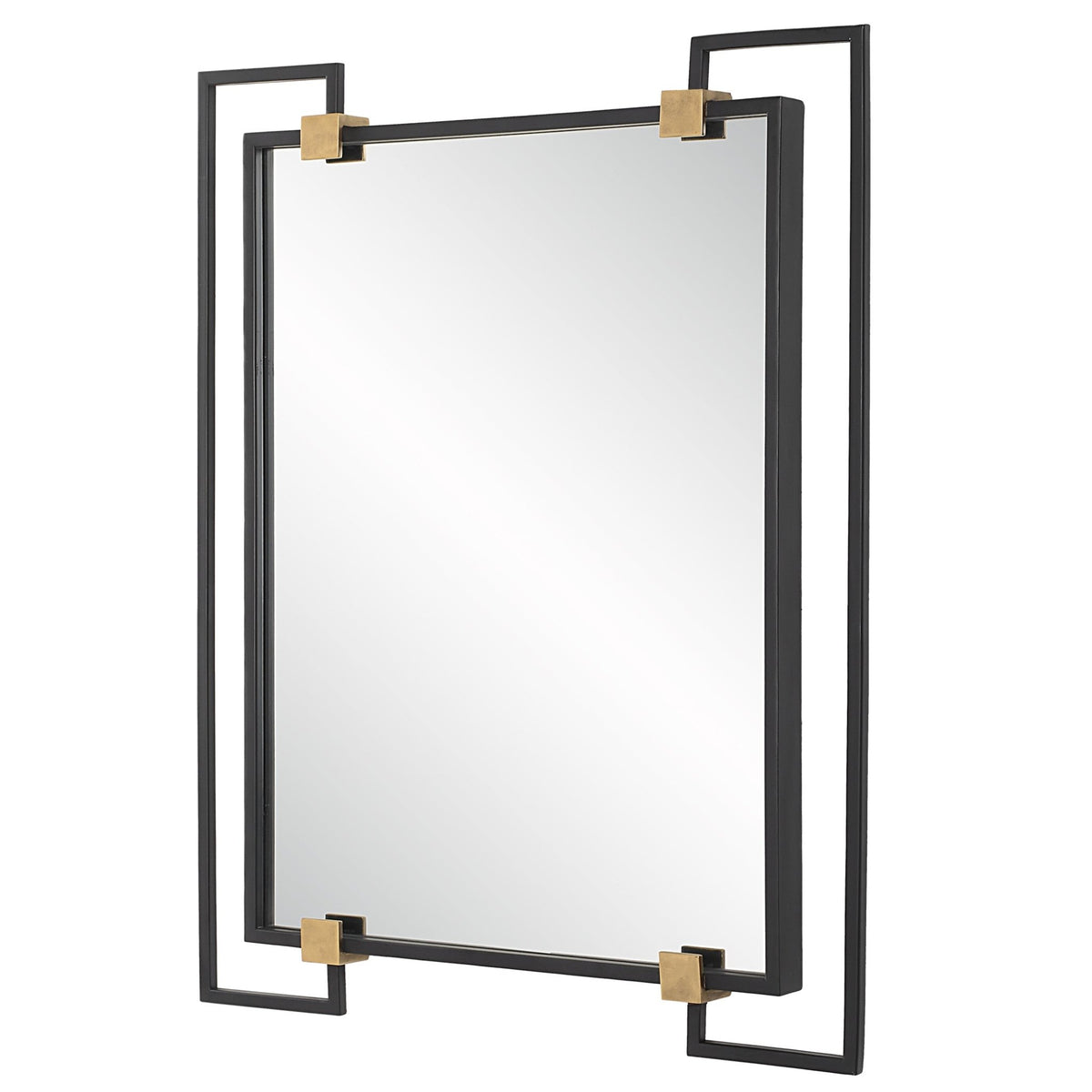 Uttermost Ivey Rectangle Industrial Mirror Table Decors| Uttermost