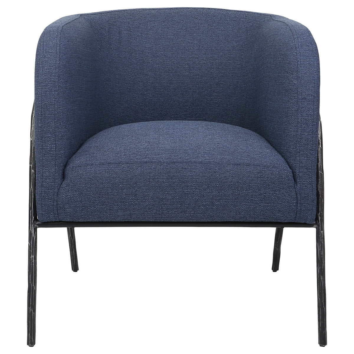 Uttermost Jacobsen Denim Barrel Chair Table Decors| Uttermost