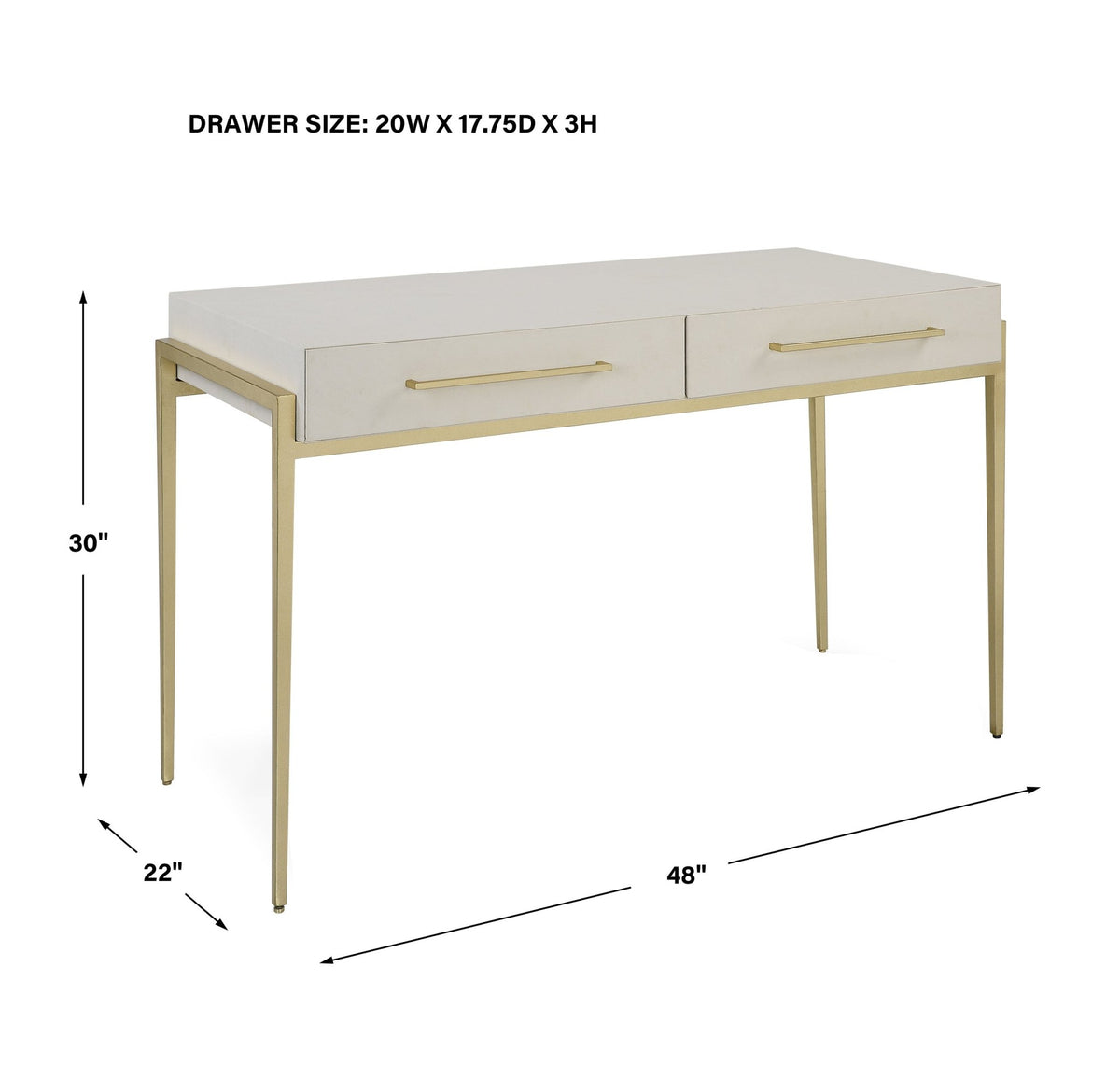 Uttermost Jewel Modern White Desk Office Desks| Uttermost