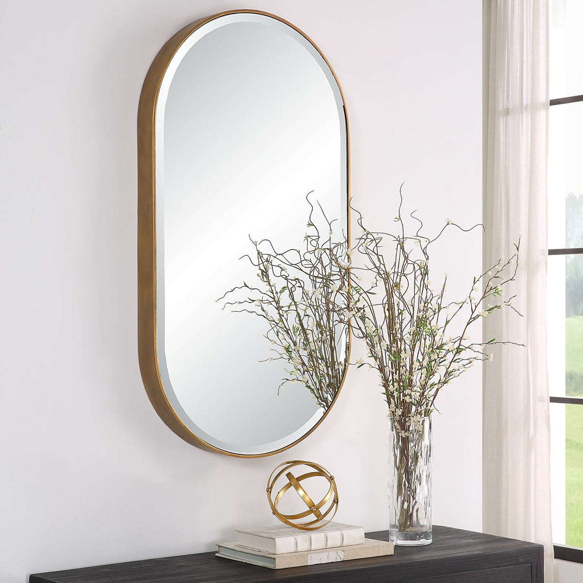 Uttermost Lago Oval Gold Mirror Mirrors| Uttermost