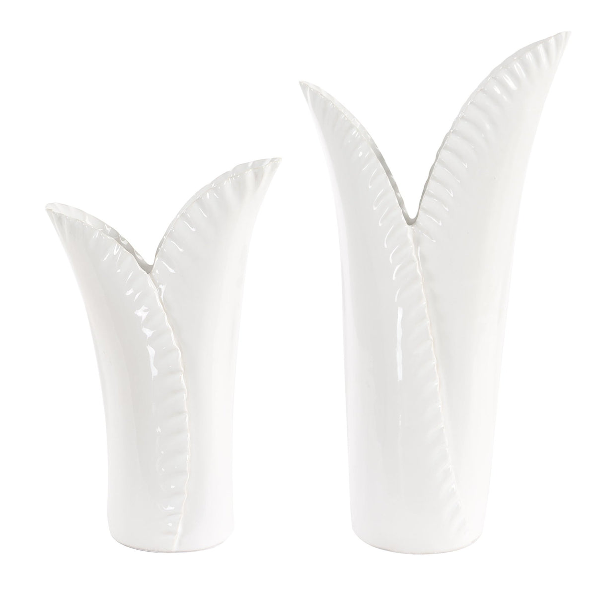 Uttermost Leafscape White Vases Set/2 Vases and Jars| Uttermost