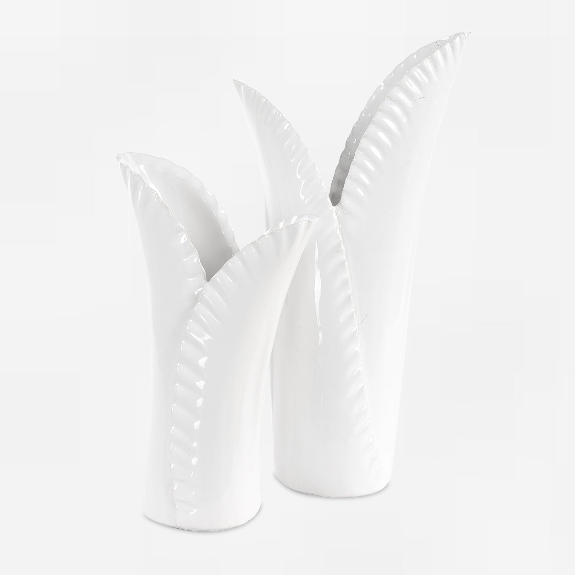 Uttermost Leafscape White Vases Set/2 Vases and Jars| Uttermost
