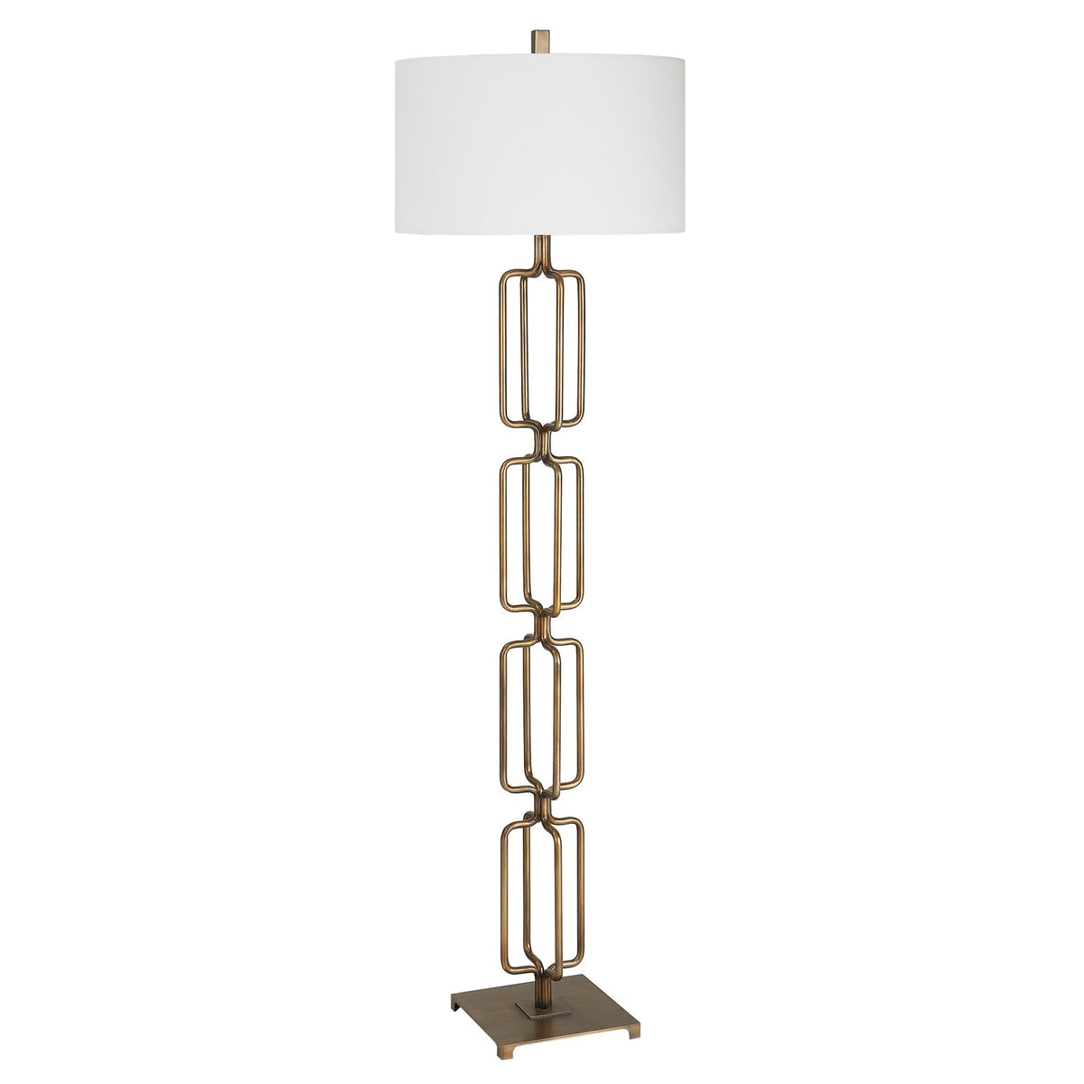 Uttermost Link Brushed Gold Floor Lamp Floor lamps| Uttermost