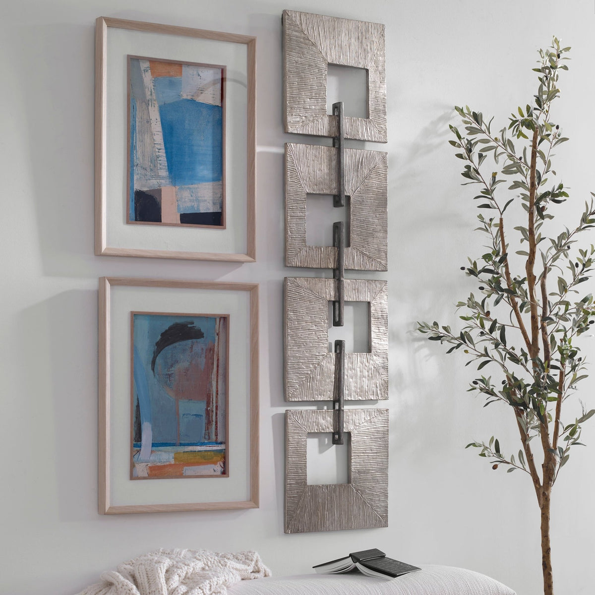 Uttermost Linked Champagne Metal Wall Decor Wall Decors| Uttermost