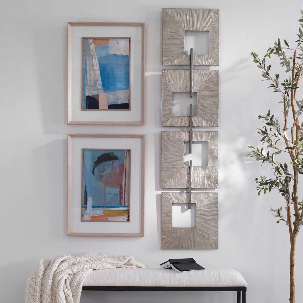 Uttermost Linked Champagne Metal Wall Decor Wall Decors| Uttermost