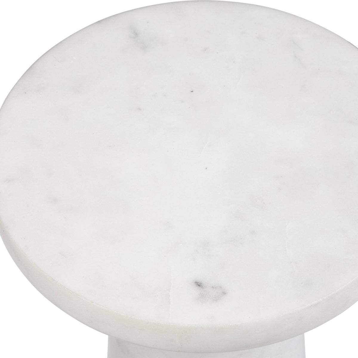 Uttermost Lirra White Marble Drink Table Accent & End Tables| Uttermost