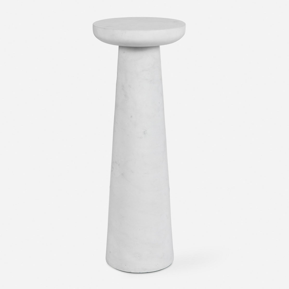 Uttermost Lirra White Marble Drink Table Accent & End Tables| Uttermost