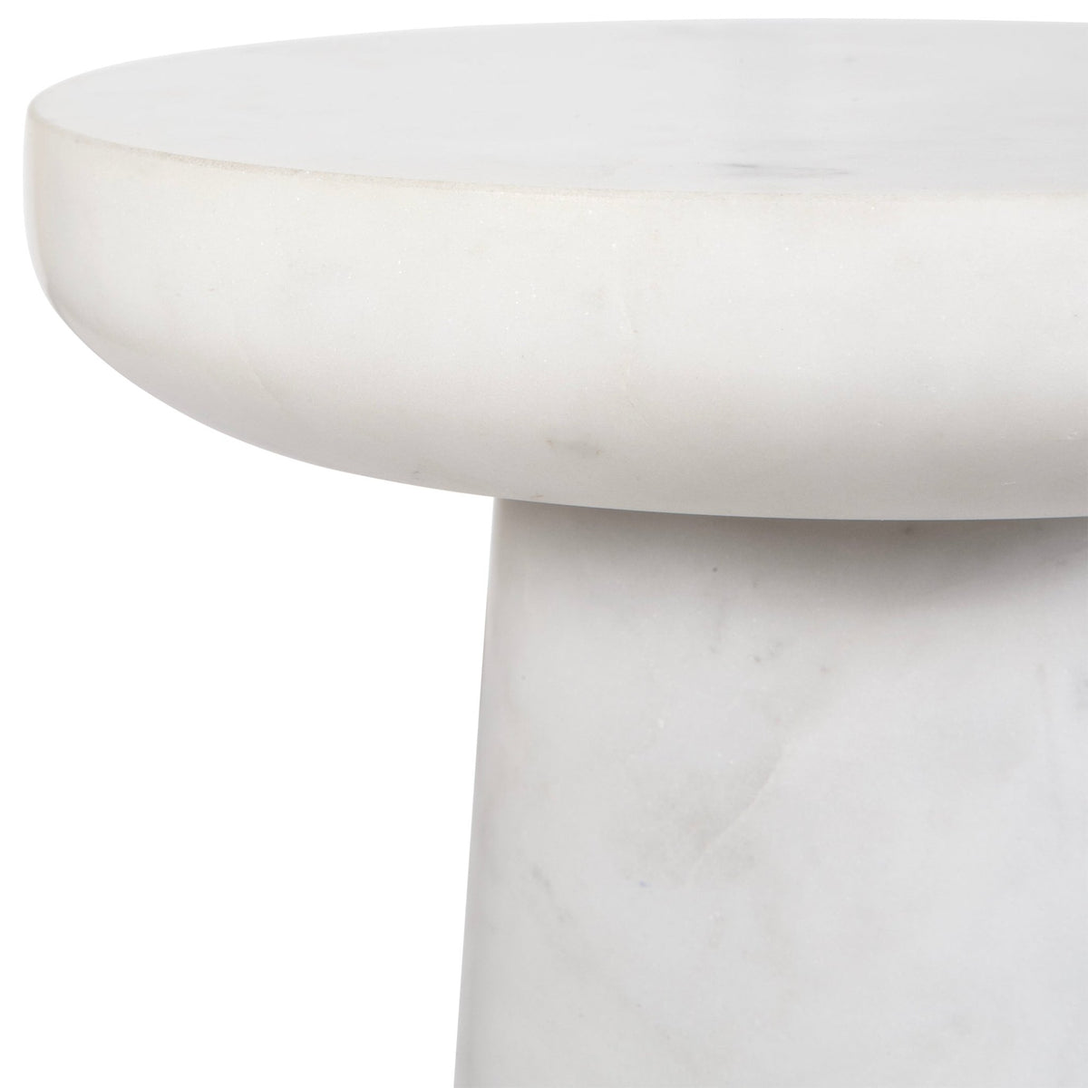 Uttermost Lirra White Marble Drink Table Accent & End Tables| Uttermost