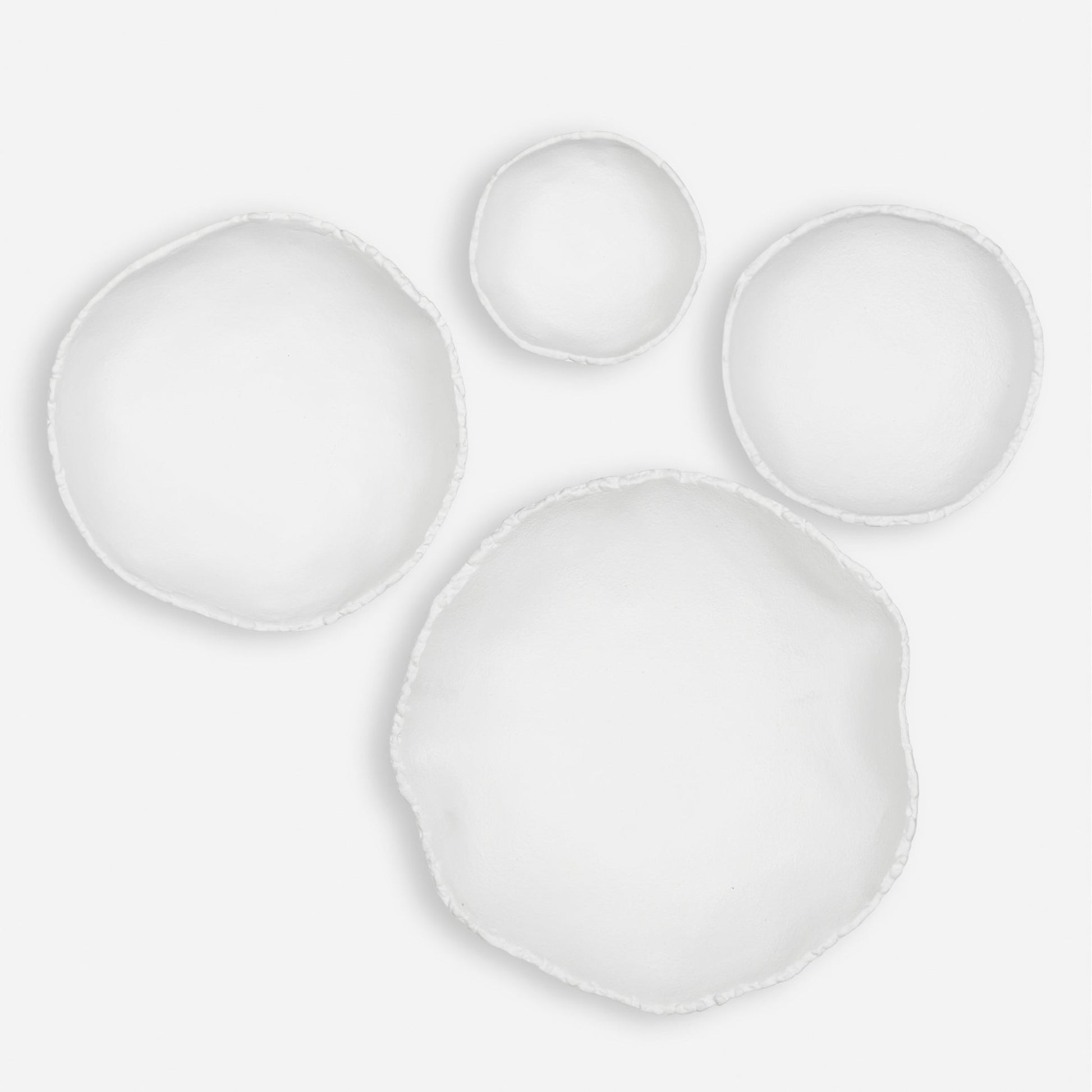 Uttermost Lucky Coins White Metal Wall Bowls, S/4 Wall Art| Uttermost