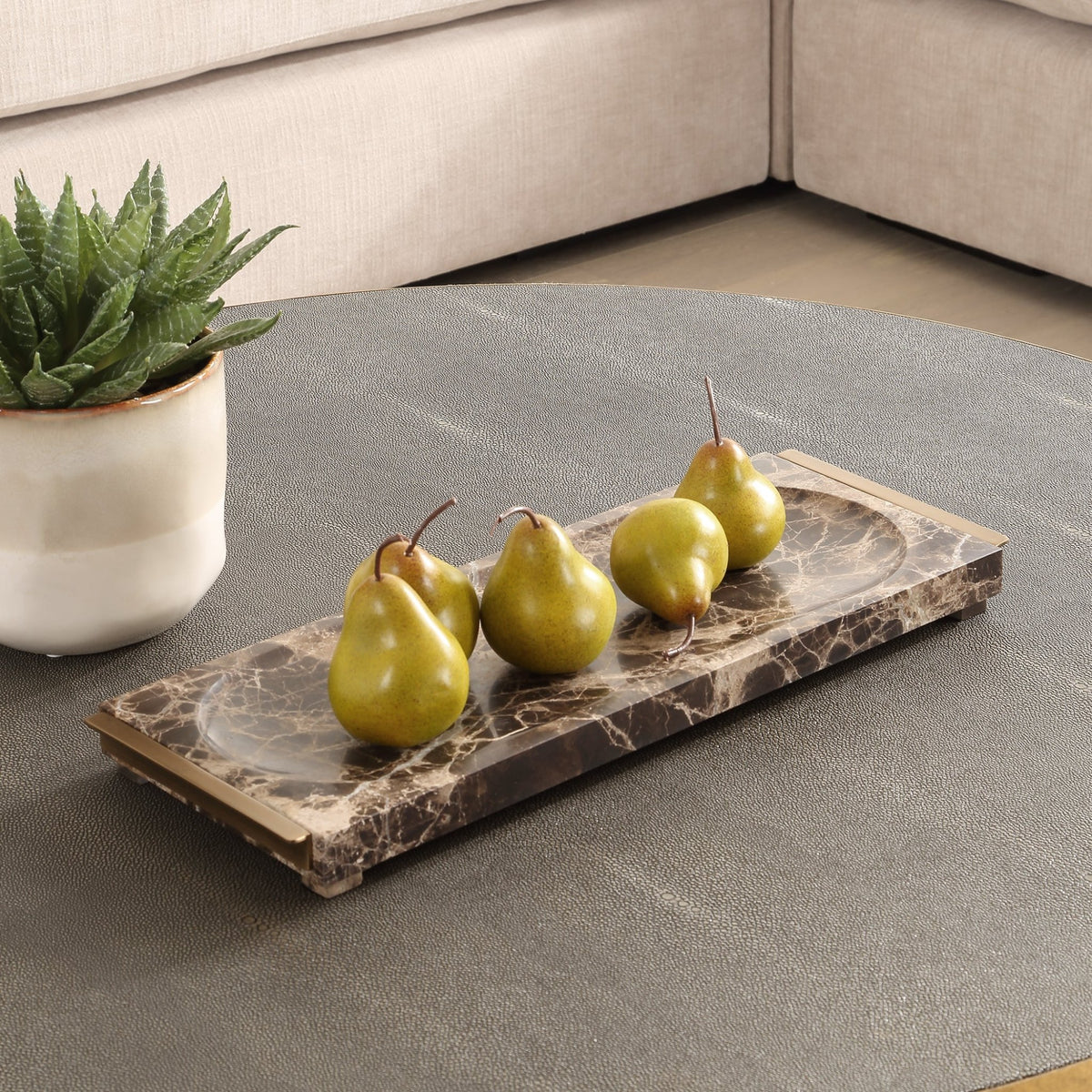 Uttermost Marble Tray Crest Tray| Uttermost