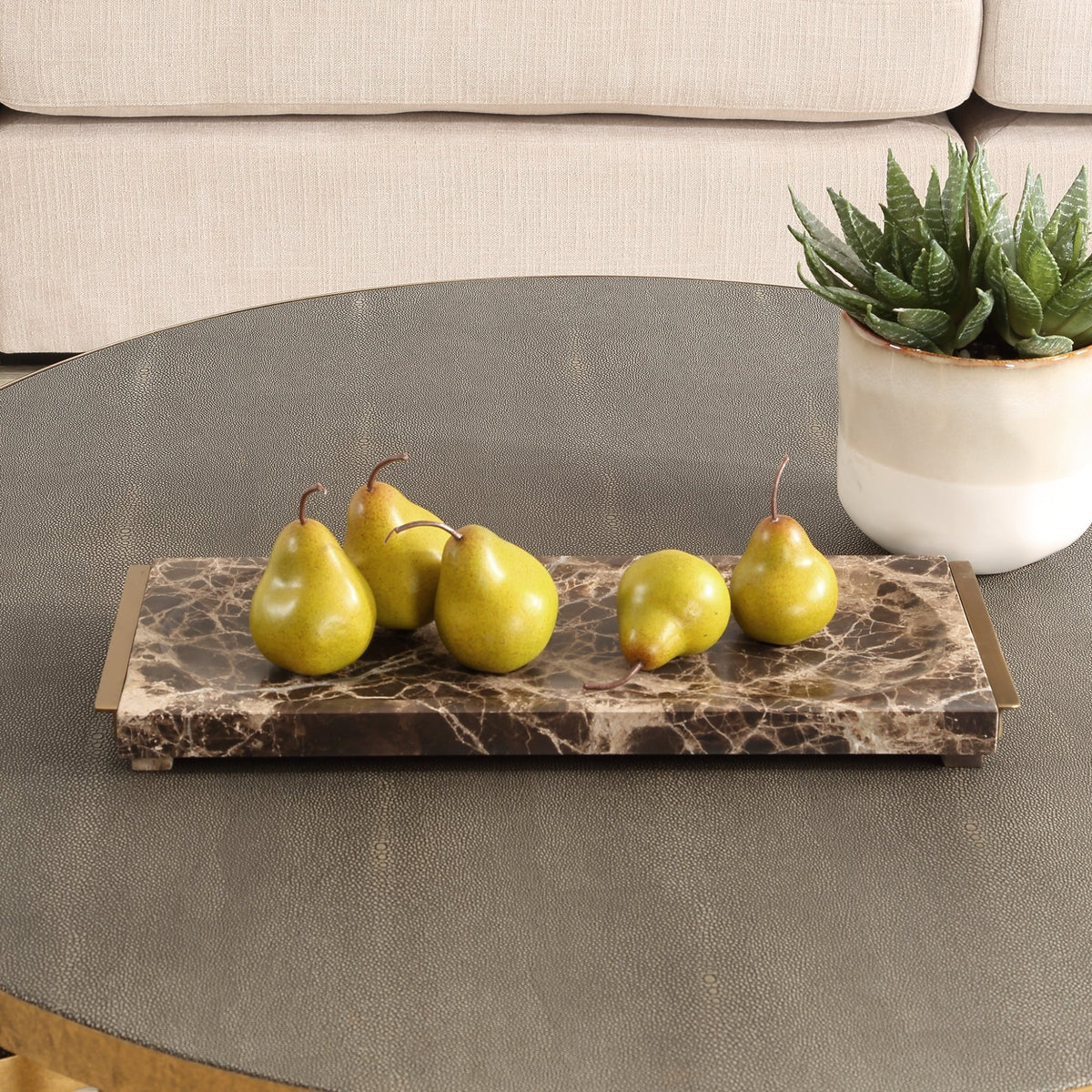 Uttermost Marble Tray Crest Tray| Uttermost