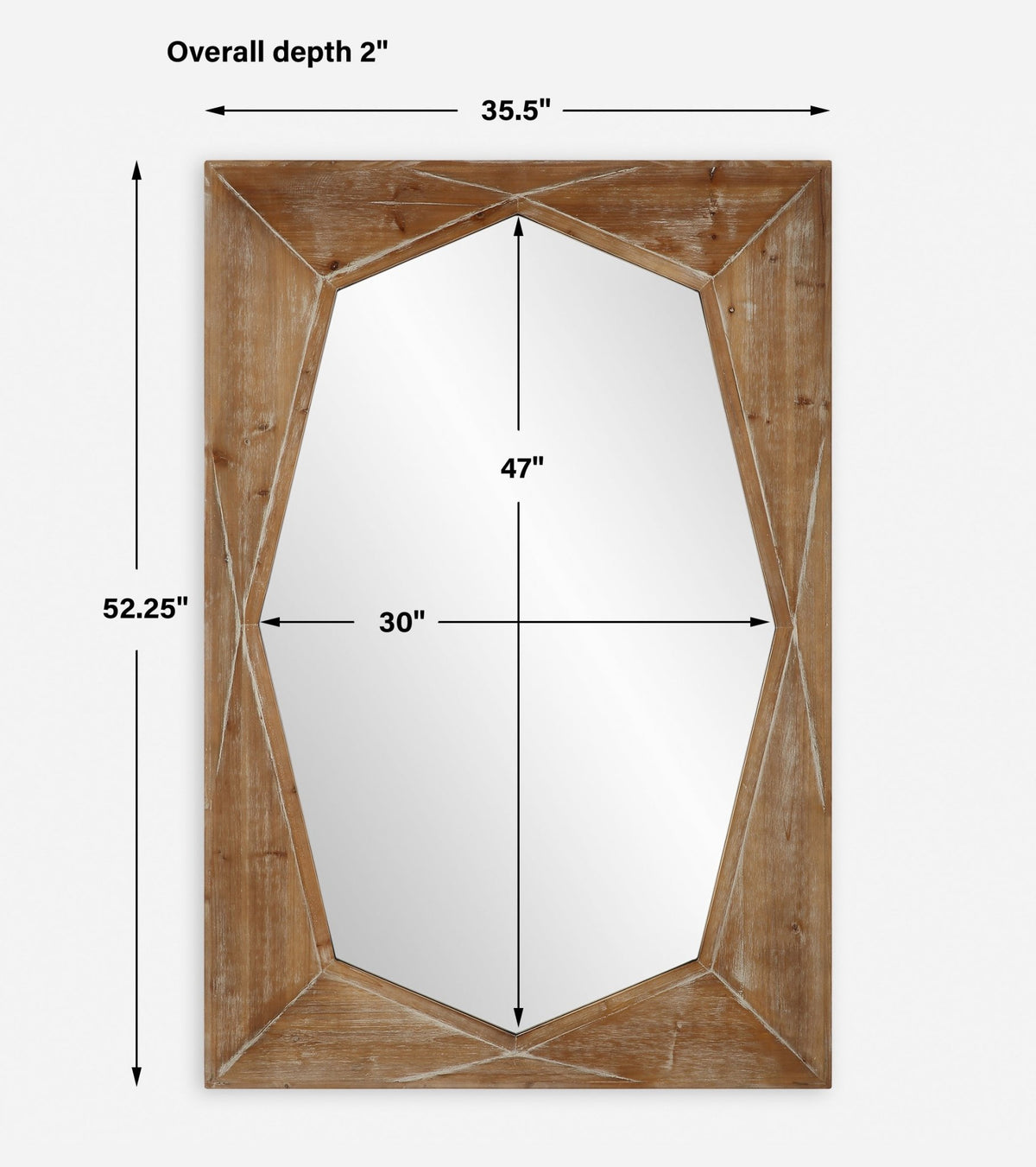Uttermost Marquise Natural Wood Mirror Table Decors| Uttermost