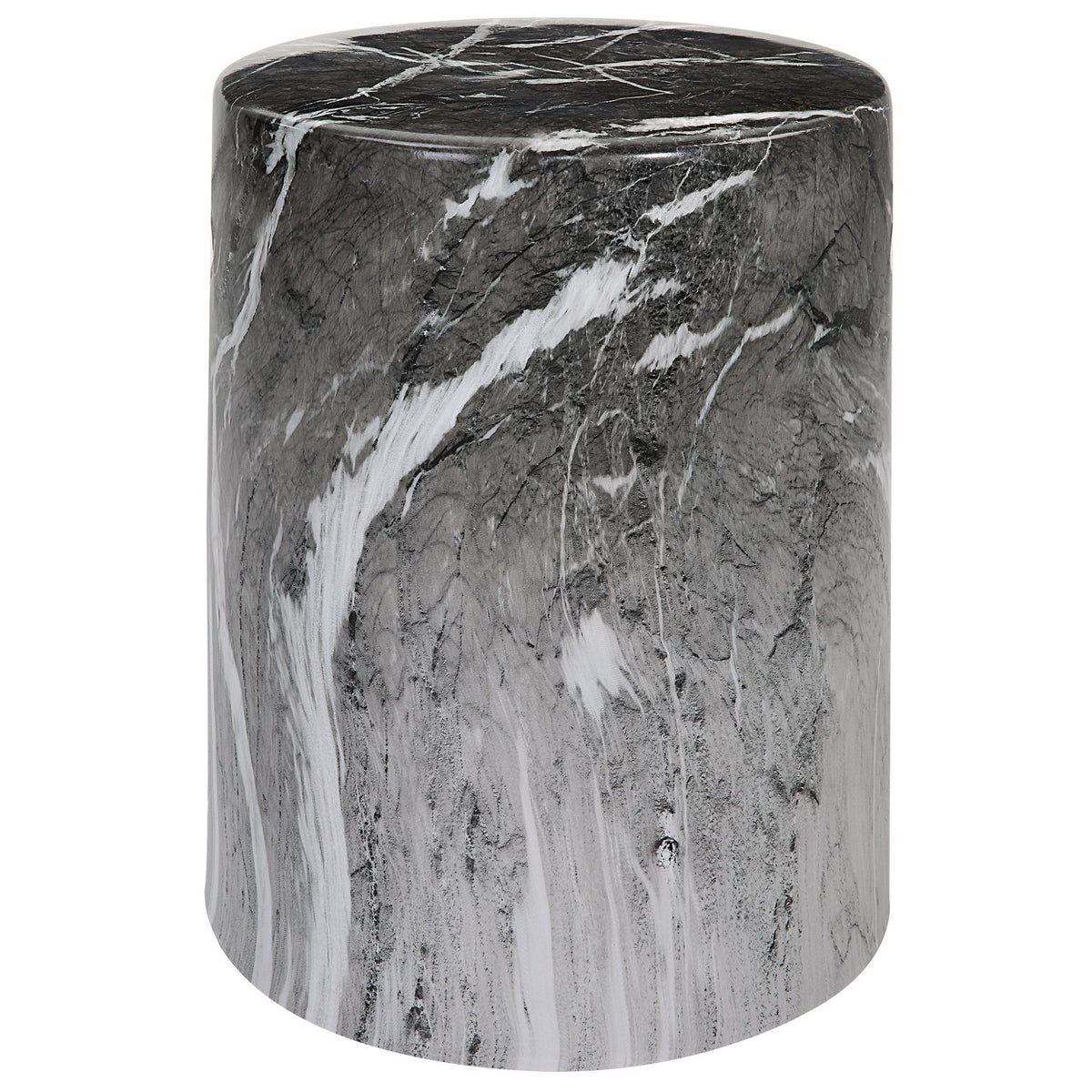 Uttermost Marvel Marbled Garden Stool Accent & End Tables| Uttermost