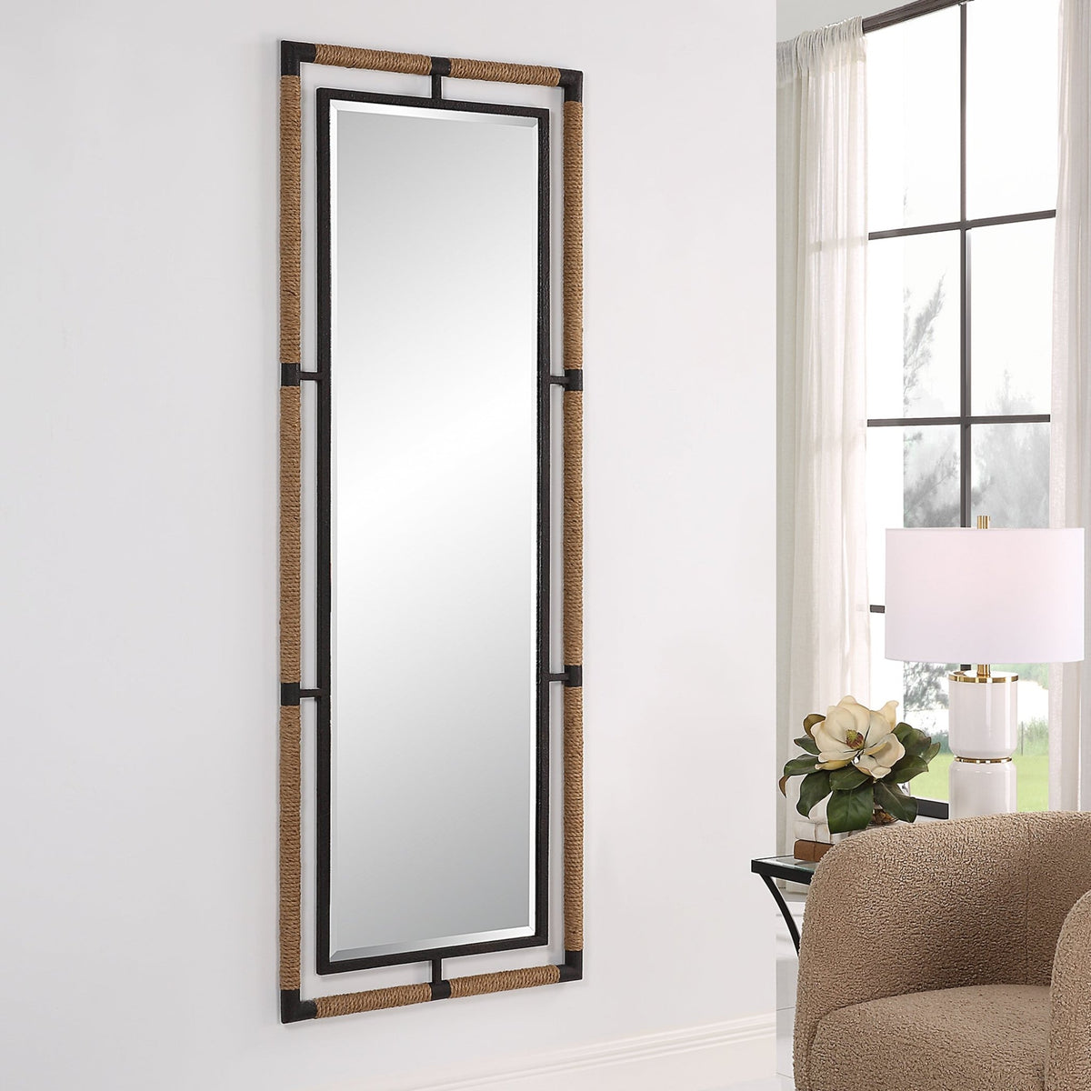 Uttermost Melville Iron & Rope Tall Mirror Mirrors| Uttermost
