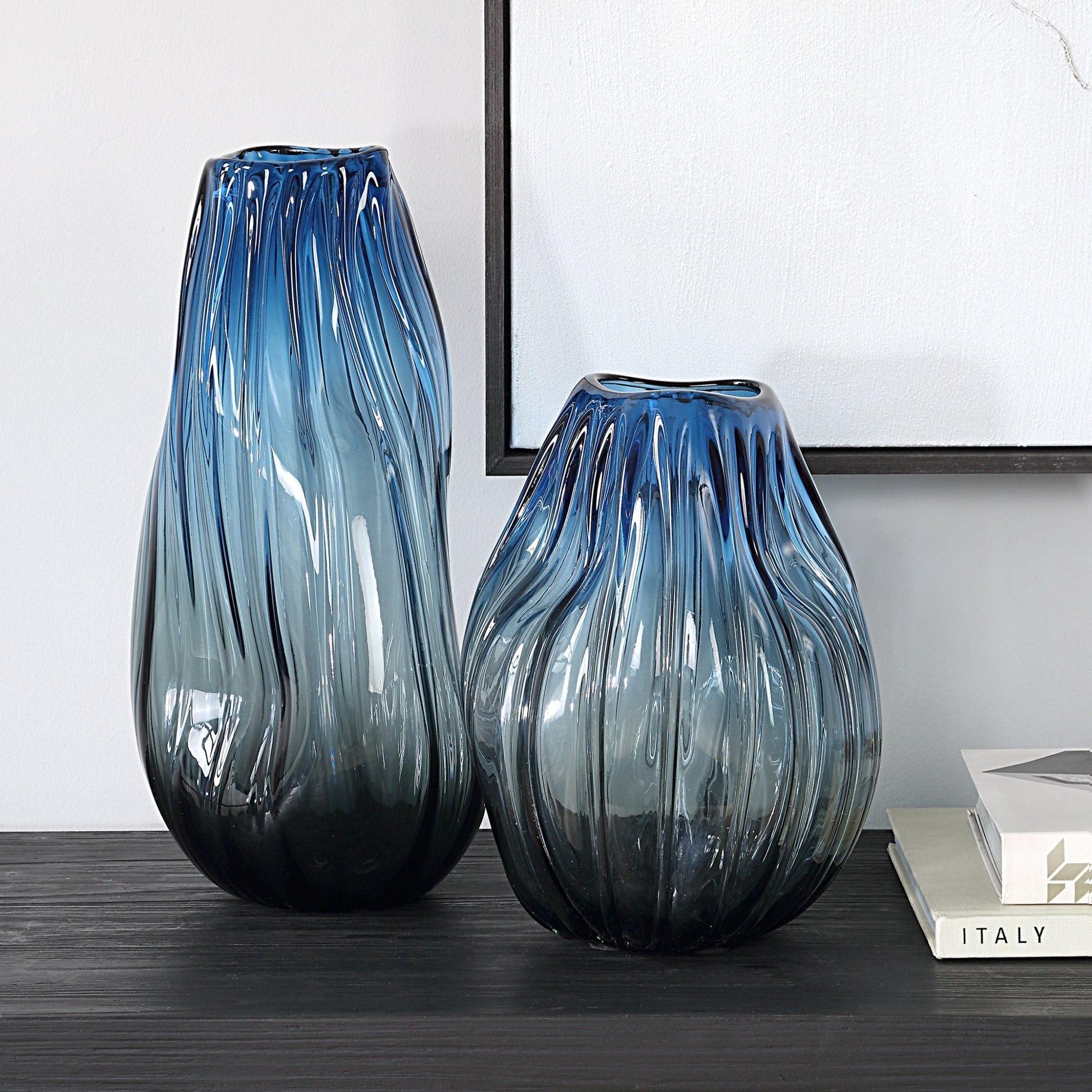 Uttermost Midnight Horizon Vases Set/2 Vases and Jars| Uttermost