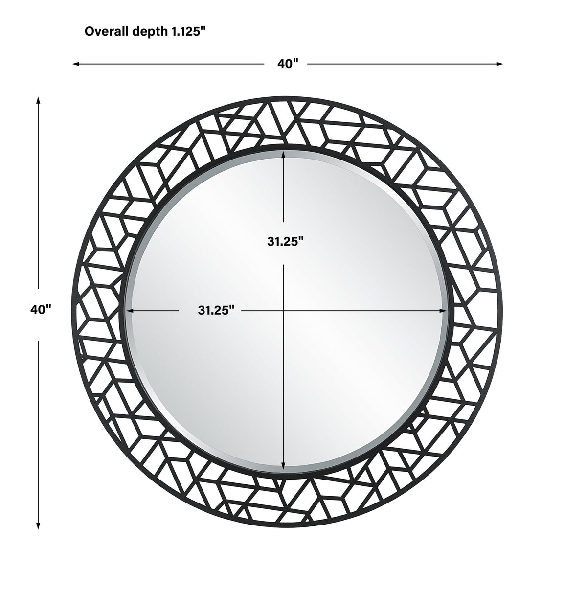 Uttermost Mosaic Metal Round Mirror Mirrors| Uttermost
