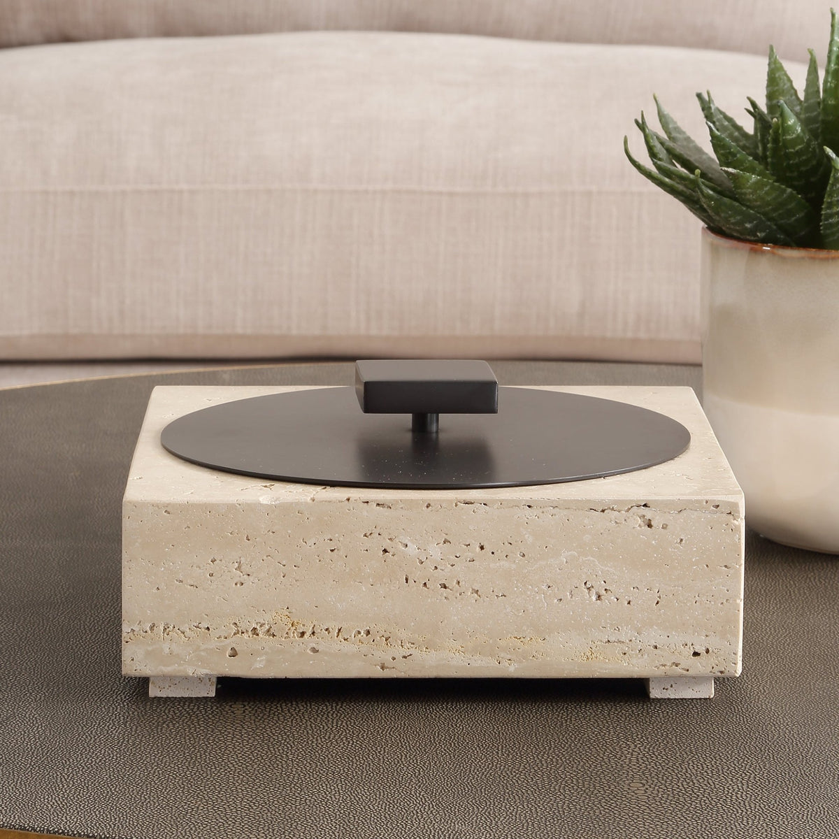 Uttermost Natural Luxe Travertine Box Box| Uttermost