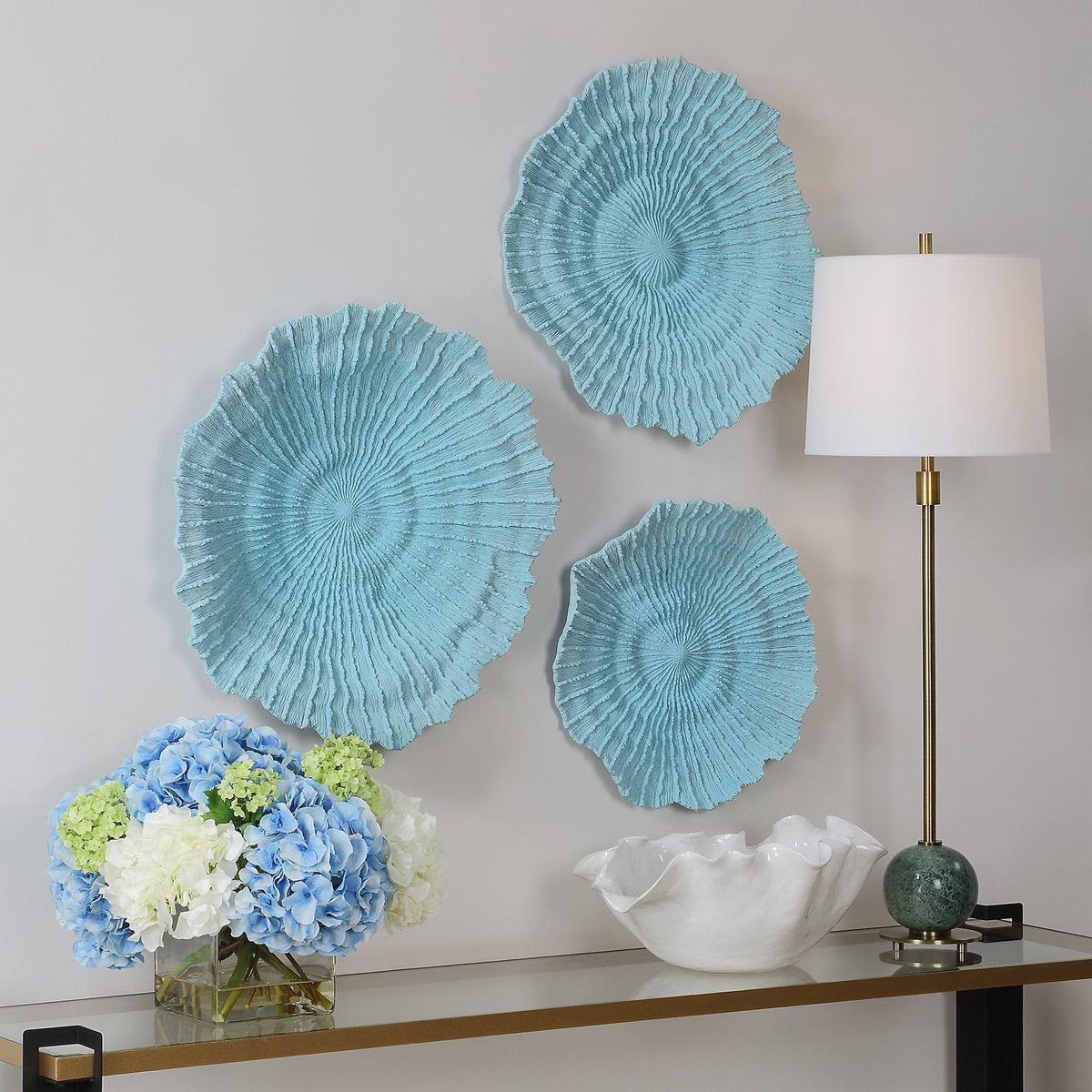 Uttermost Ocean Gems Blue Wall Decor Set/3 Wall Art| Uttermost