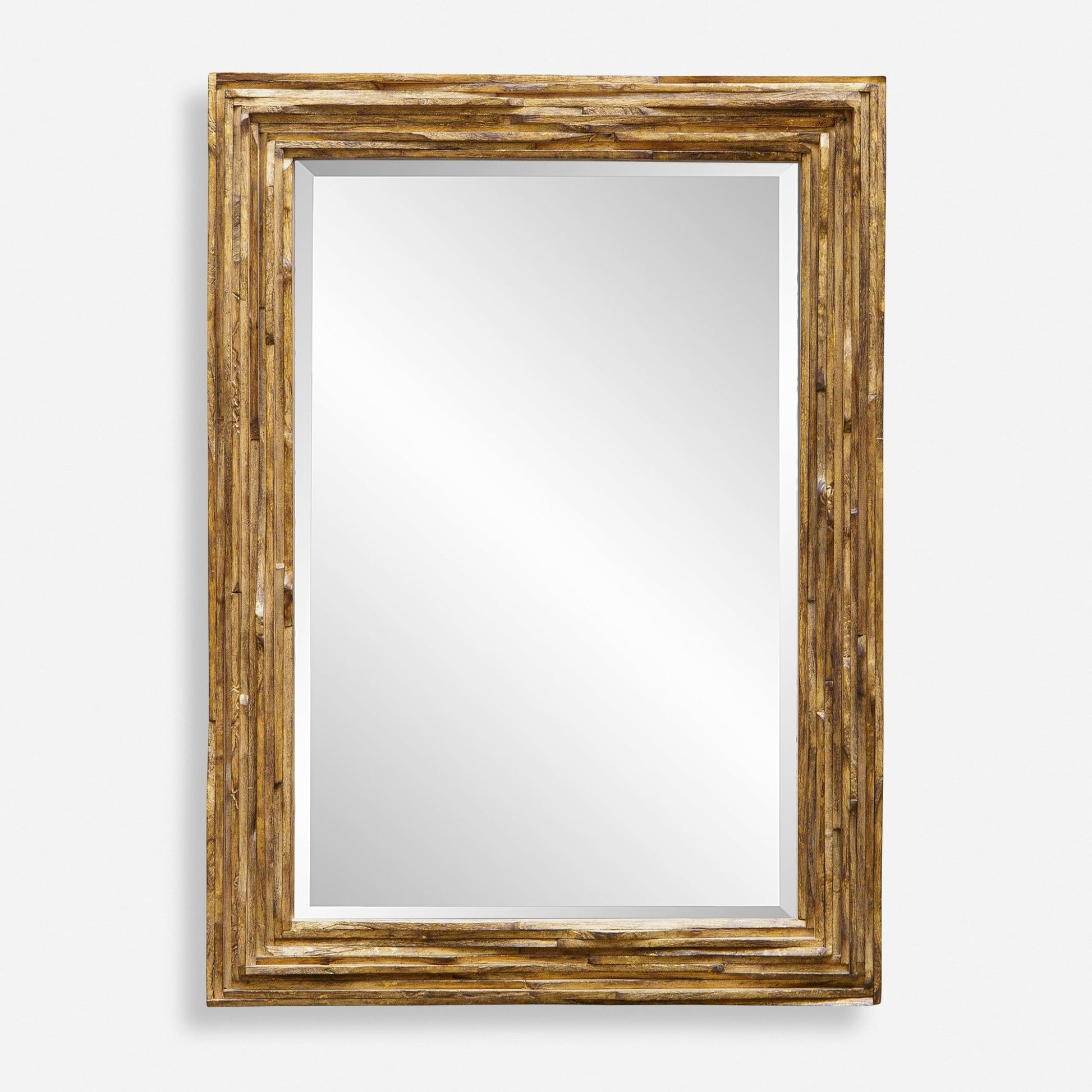Uttermost Overlap Teak Wood Mirror Mirrors| Uttermost