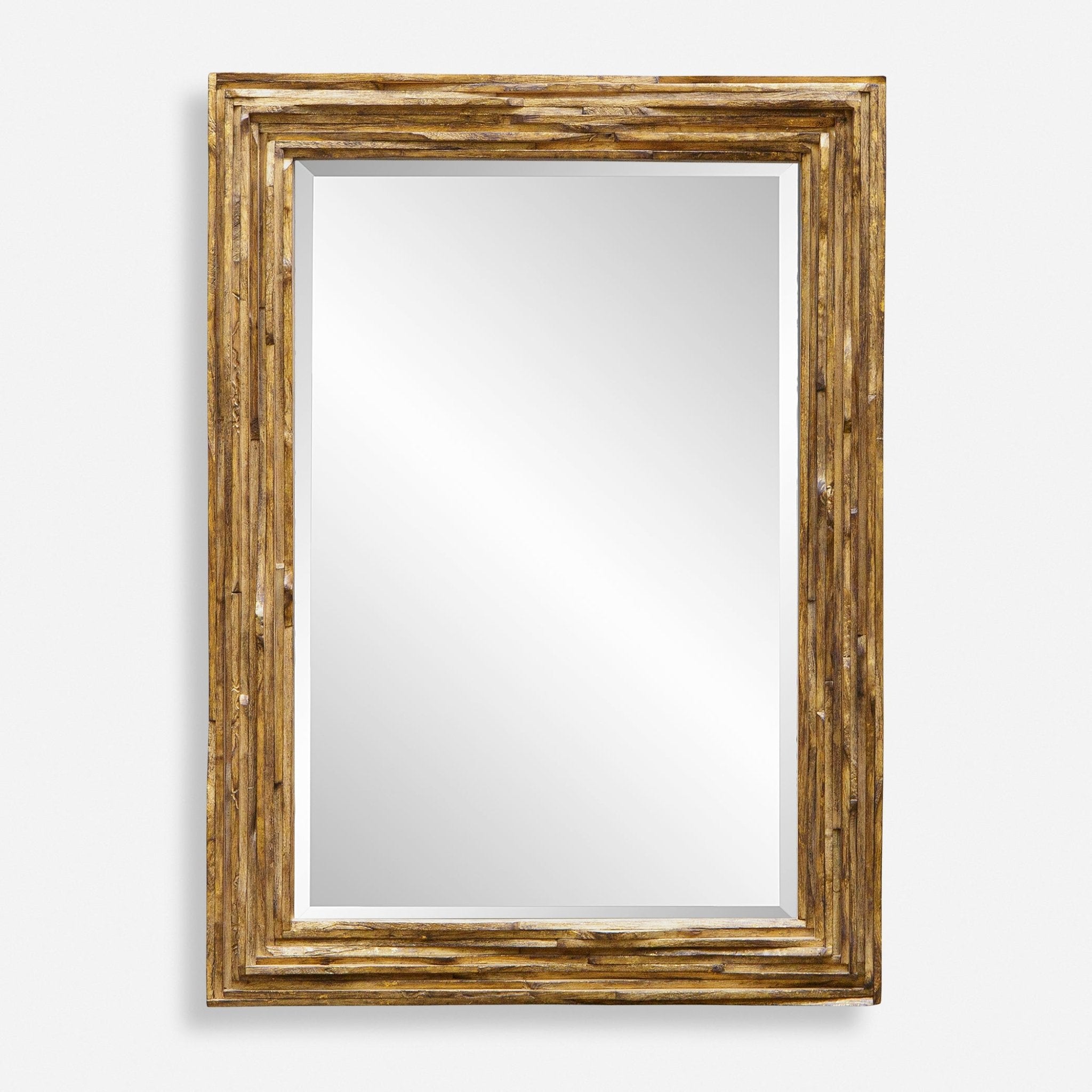 Uttermost Overlap Teak Wood Mirror Mirrors| Uttermost