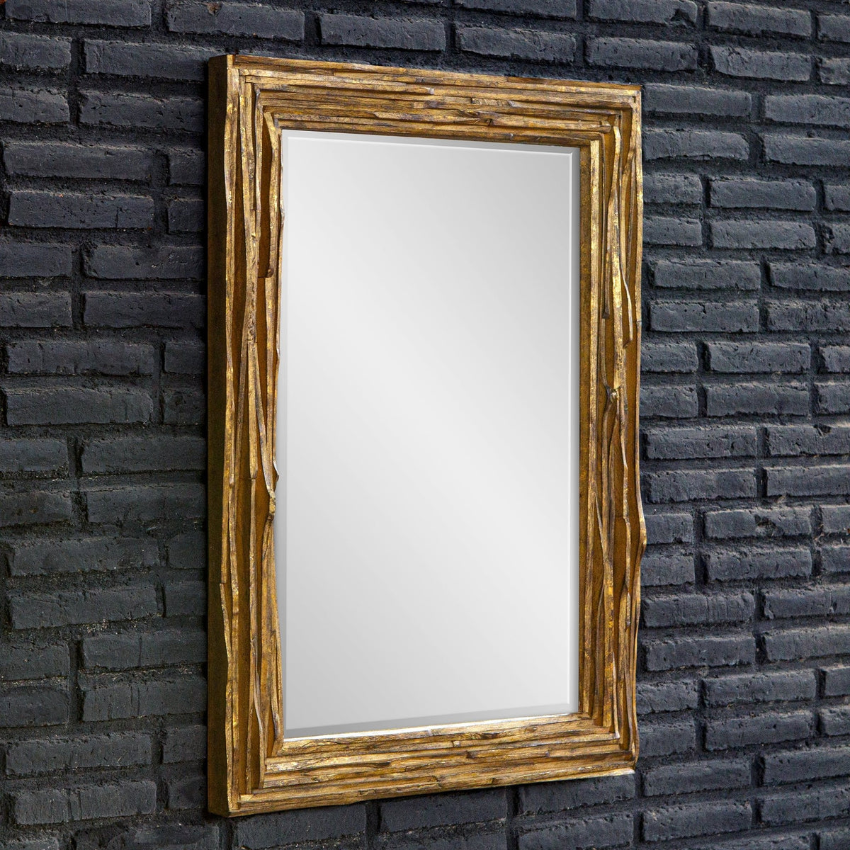 Uttermost Overlap Teak Wood Mirror Mirrors| Uttermost