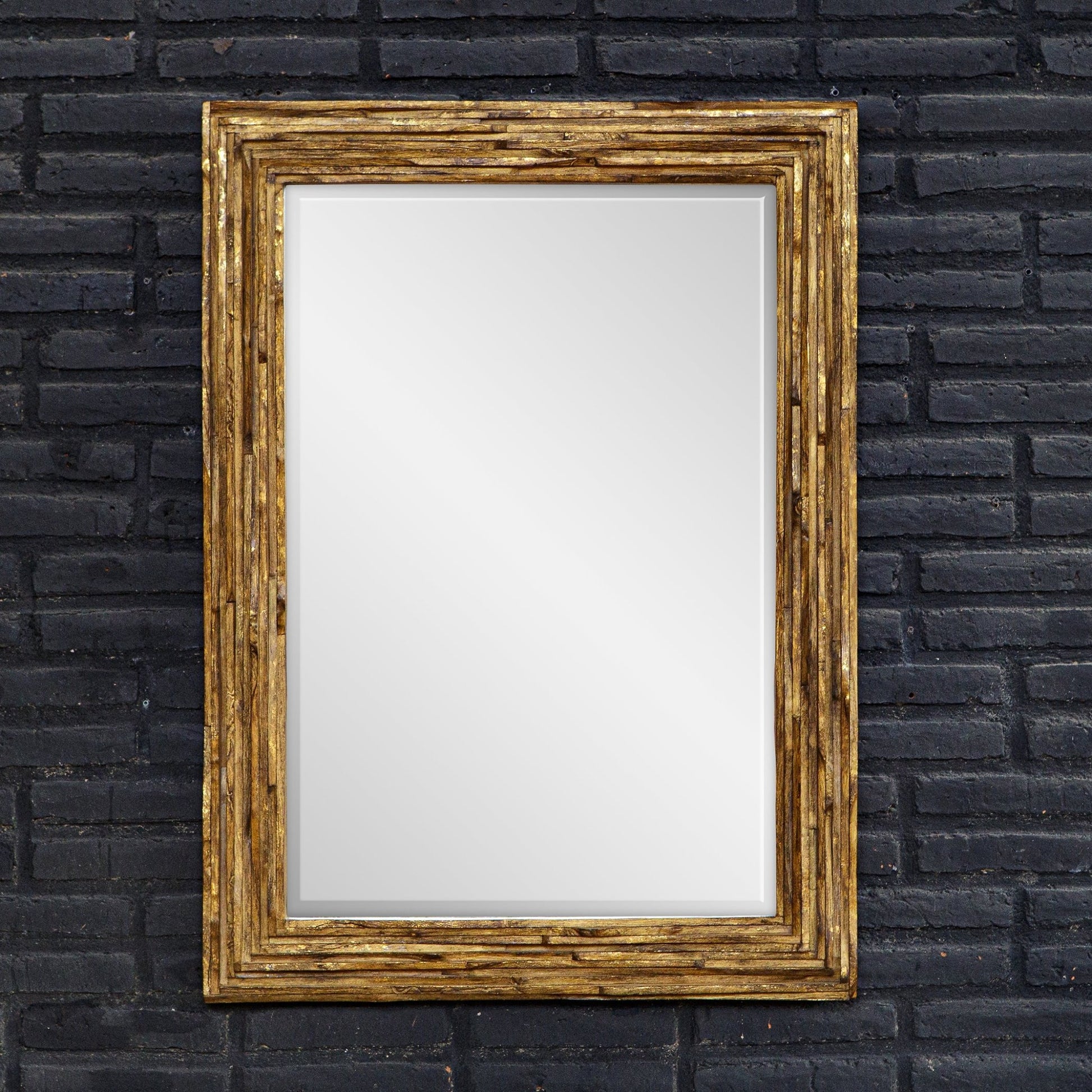 Uttermost Overlap Teak Wood Mirror Mirrors| Uttermost
