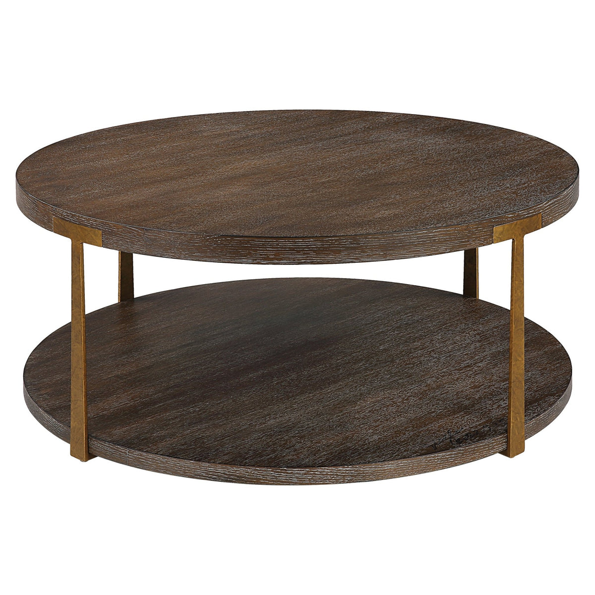 Uttermost Palisade Round Wood Coffee Table Coffee Tables| Uttermost