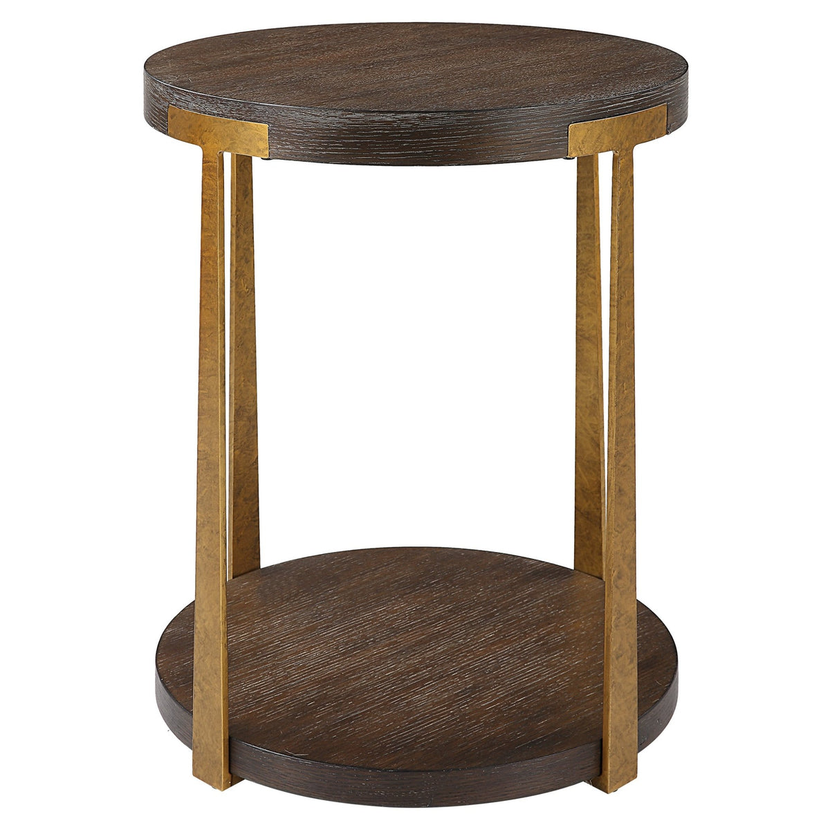 Uttermost Palisade Round Wood Side Table Accent & End Tables| Uttermost