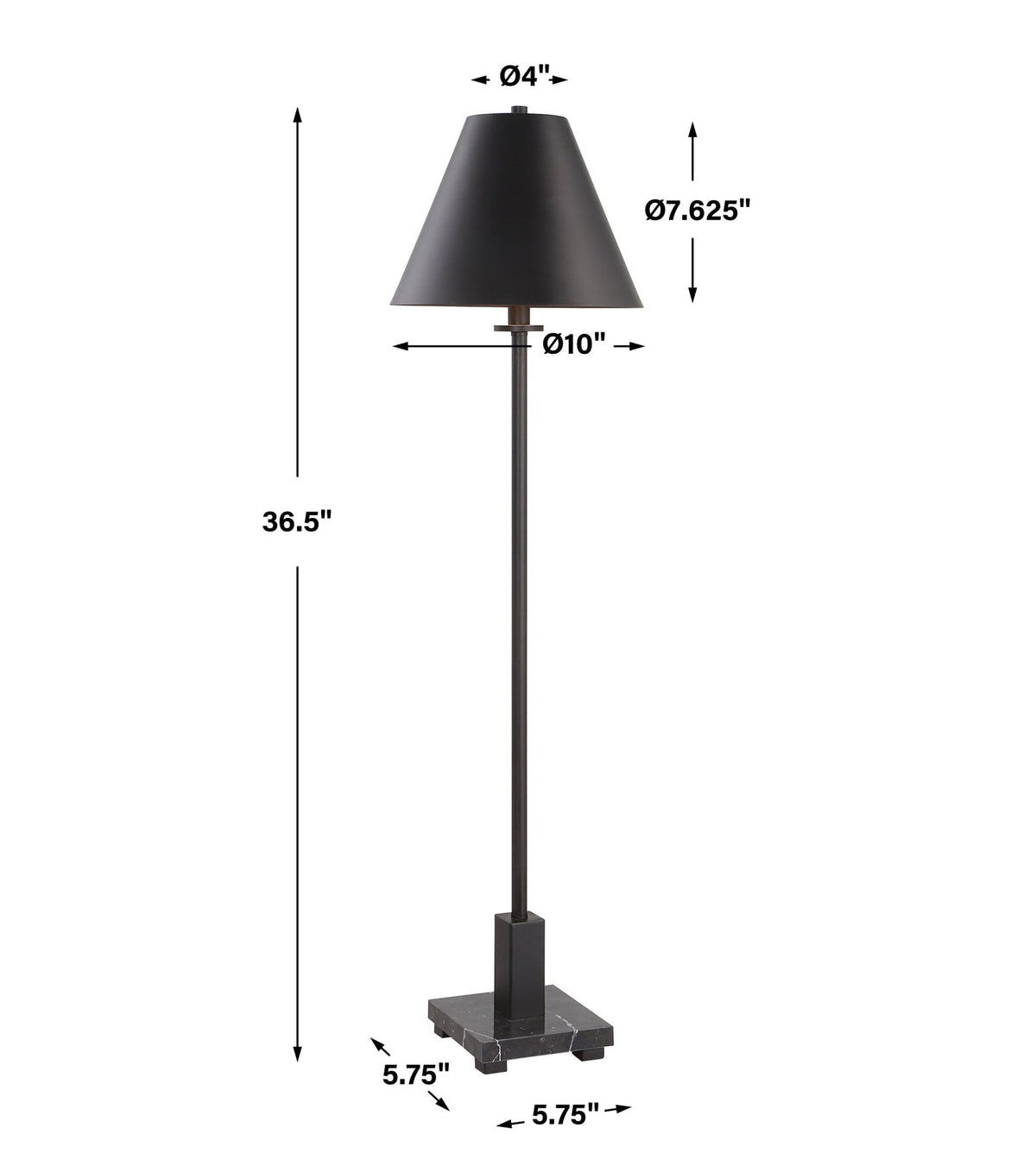Uttermost Pilot Black Buffet Lamp Floor lamps| Uttermost
