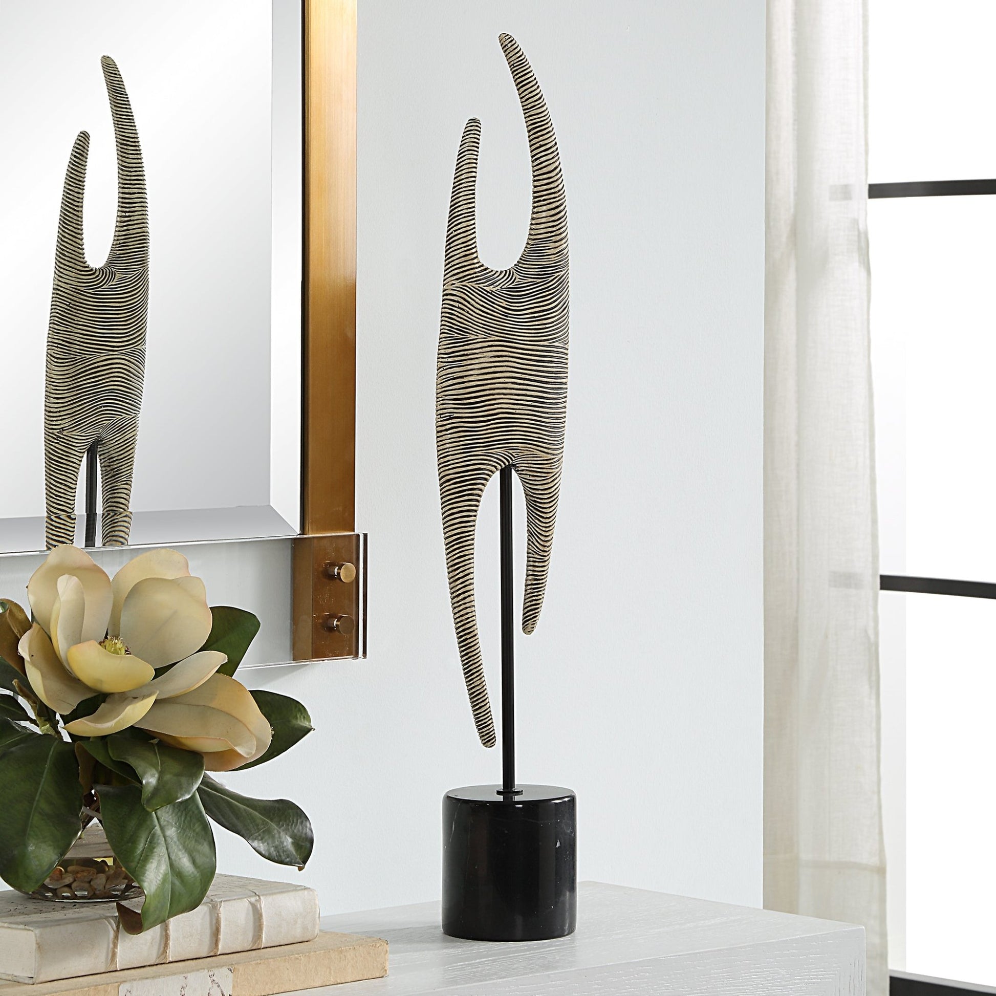 Uttermost Pochette Ribbed Sculpture Table Decors| Uttermost