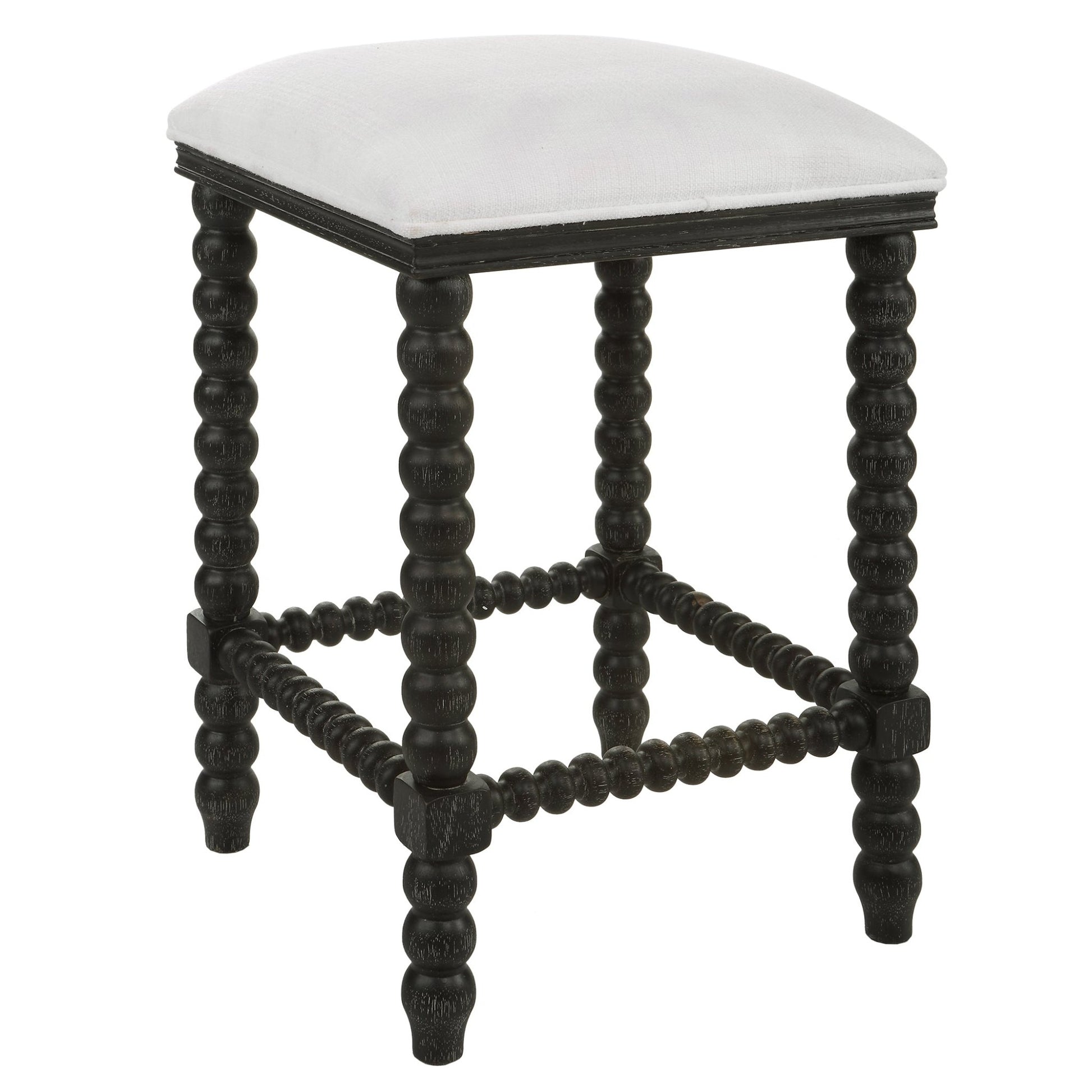 Uttermost Pryce Black Backless Counter Stool Stools| Uttermost