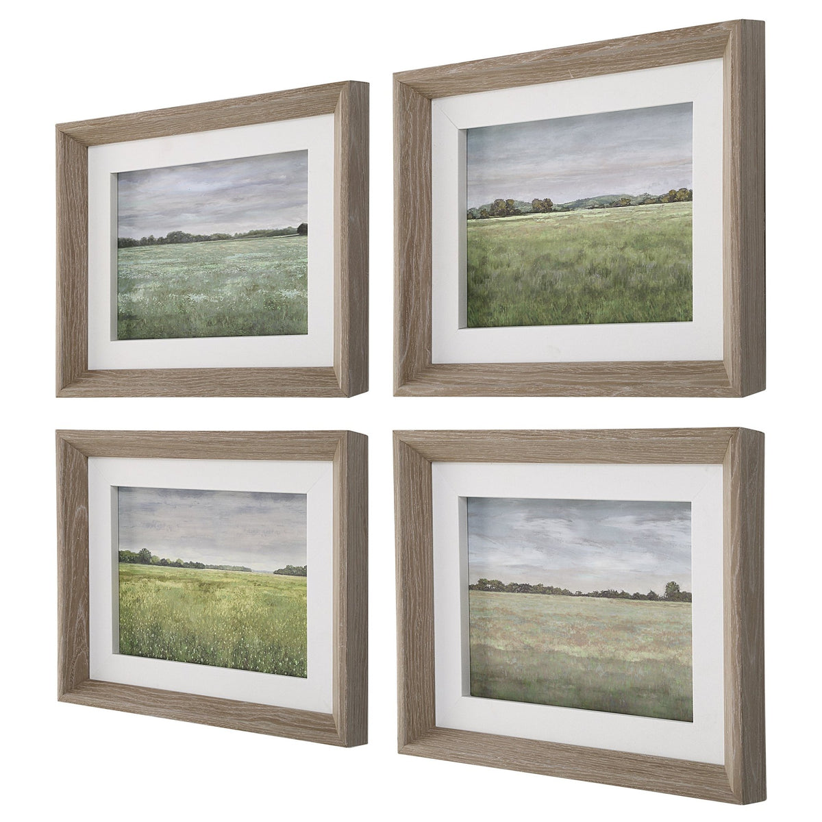 Uttermost Quiet Meadows Framed Prints, S/4 Table Decors| Uttermost