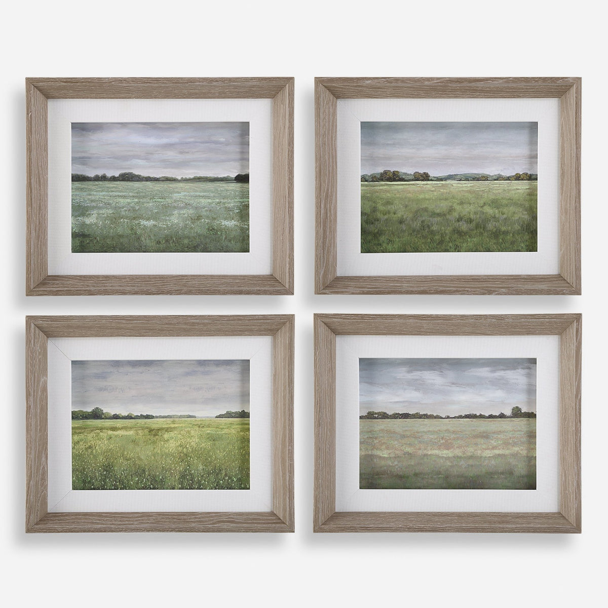 Uttermost Quiet Meadows Framed Prints, S/4 Table Decors| Uttermost