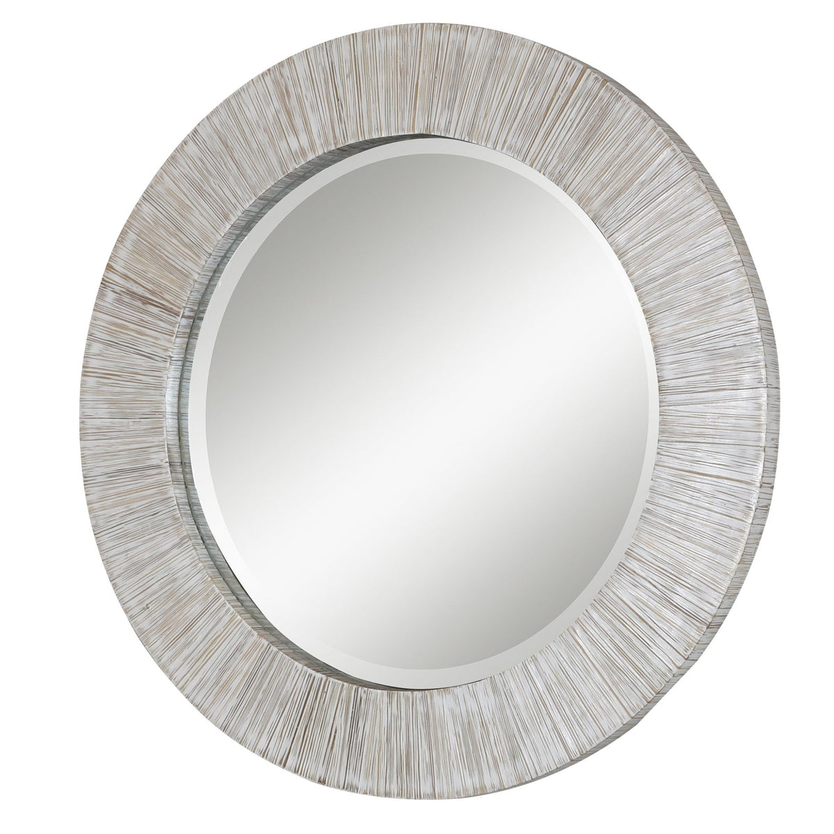 Uttermost Repose Whitewash Round Mirror Mirrors| Uttermost