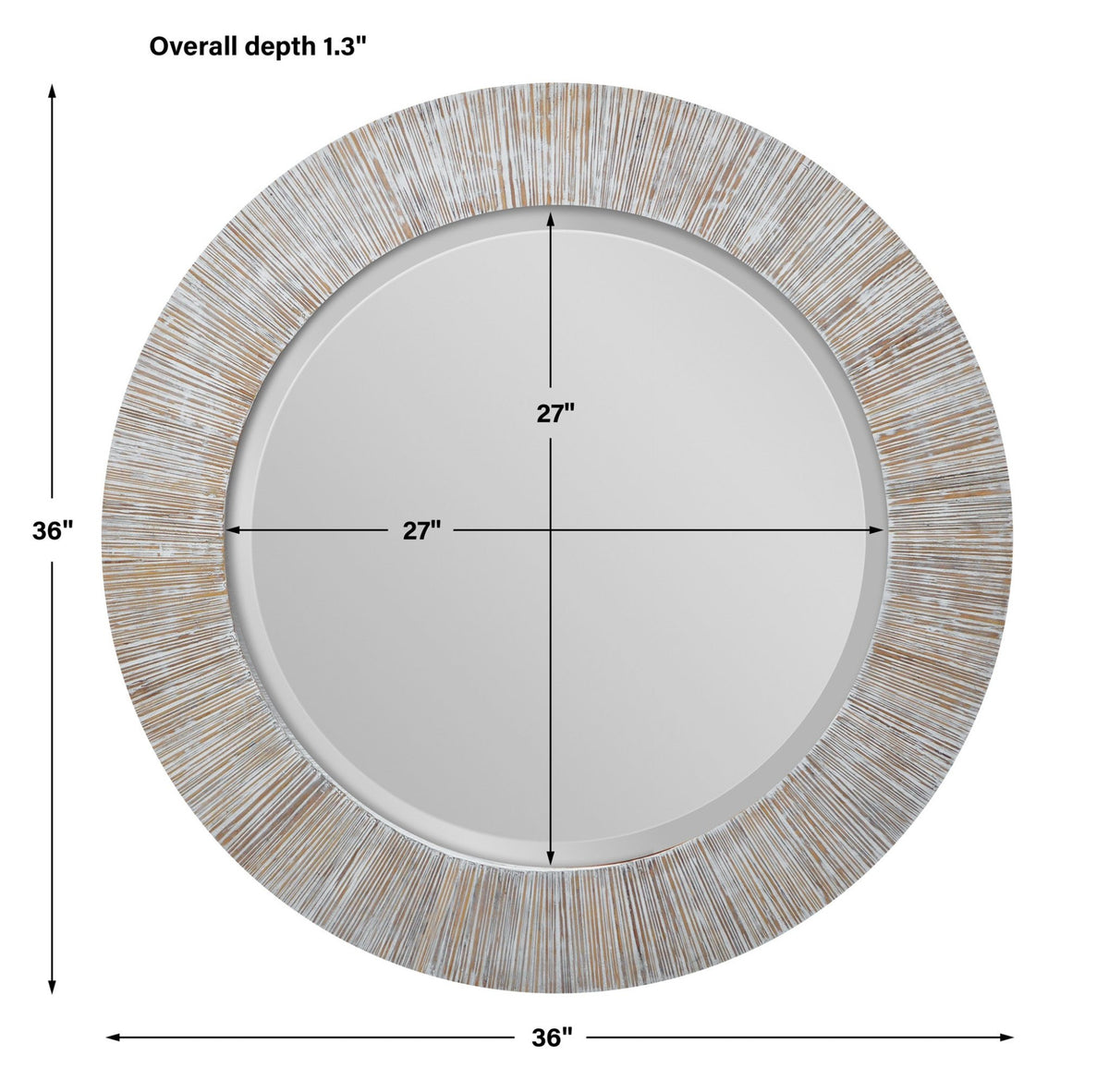 Uttermost Repose Whitewash Round Mirror Mirrors| Uttermost