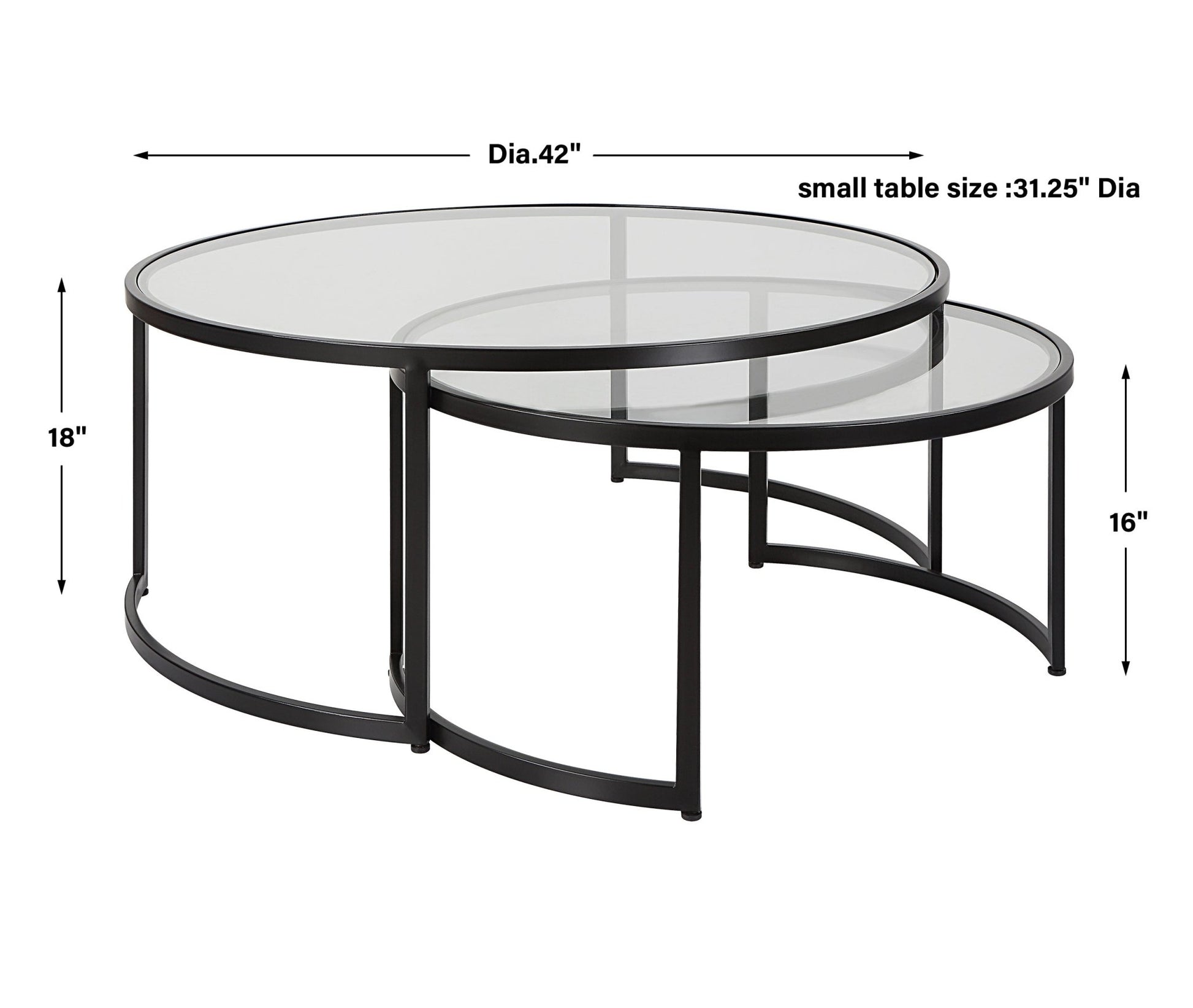 Uttermost Rhea Black Nesting Coffee Tables S/2 Nesting Tables| Uttermost
