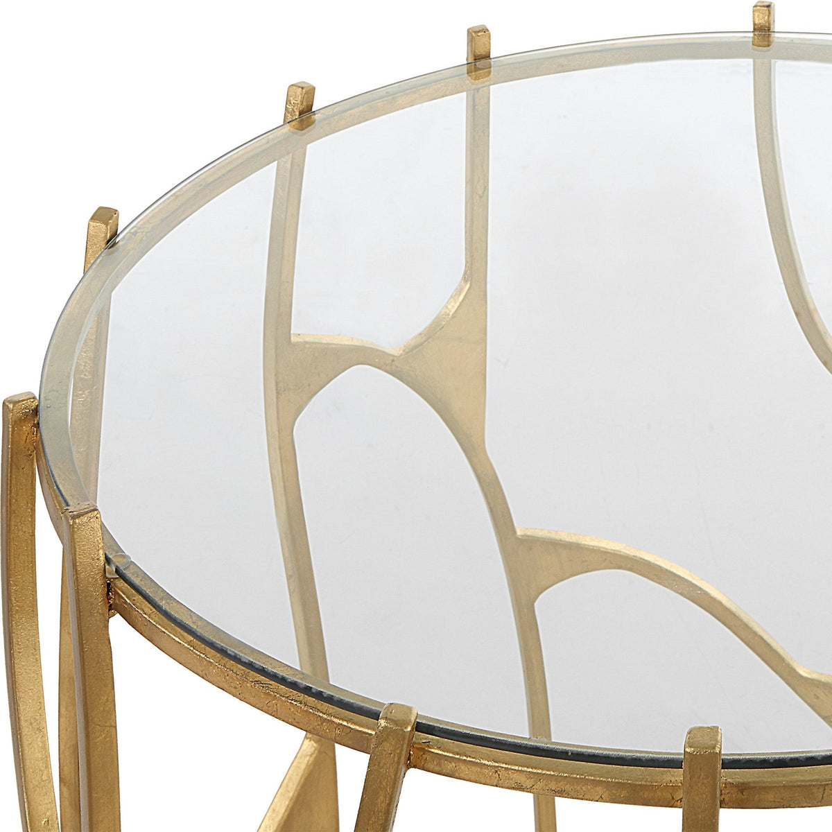 Uttermost Ritual Round Gold Side Table Accent & End Tables| Uttermost